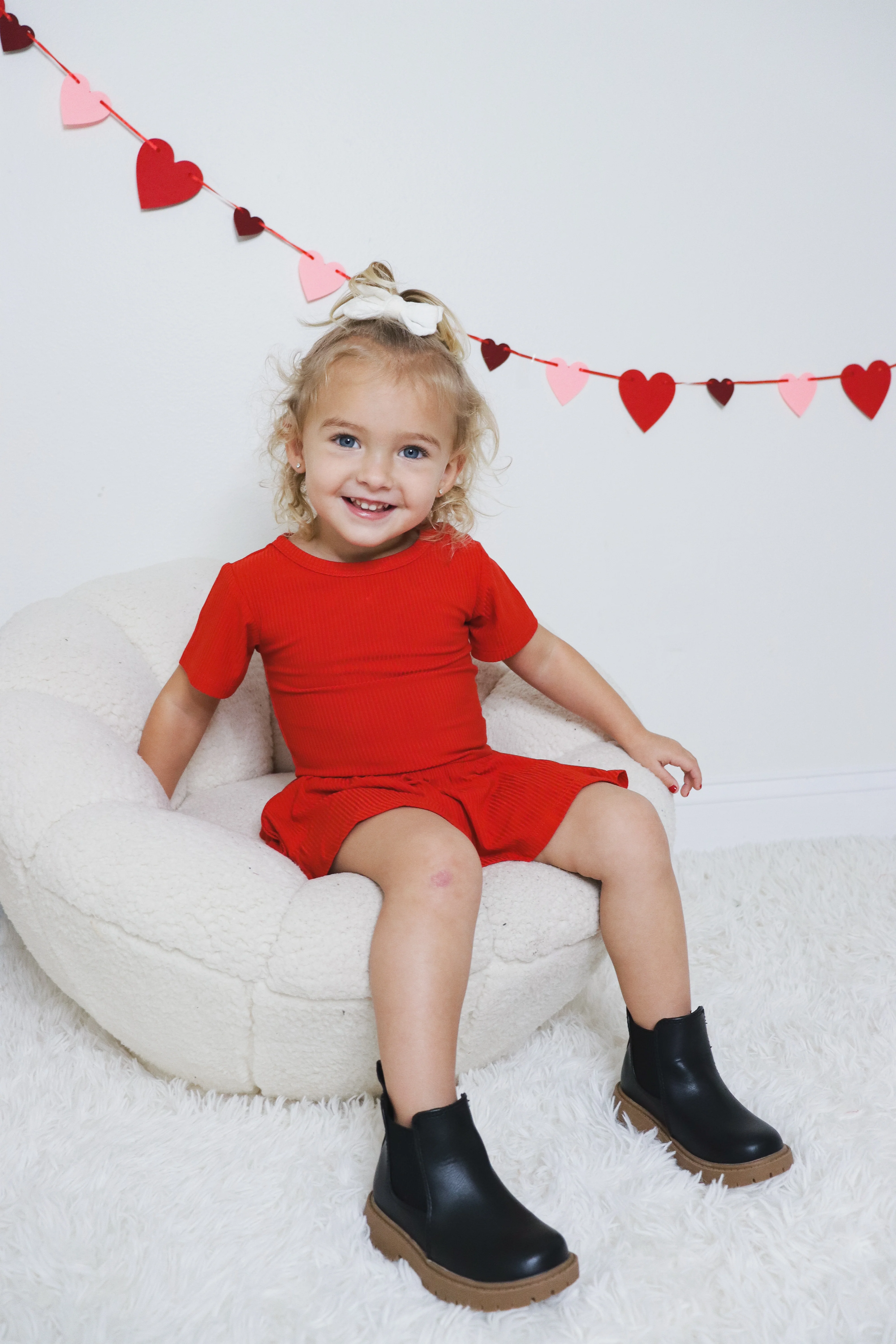 RED RIB DREAM BODYSUIT DRESS - Image 7