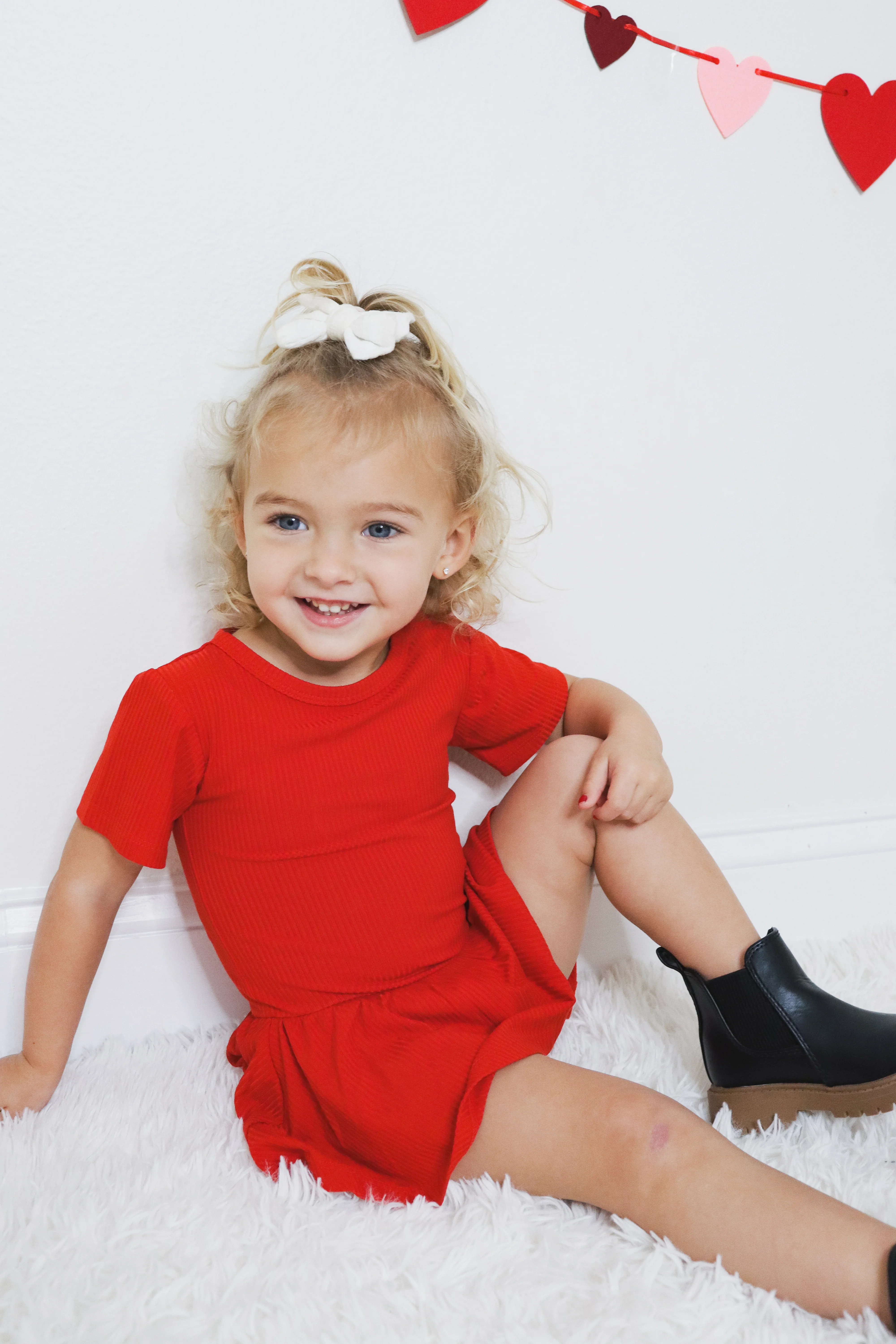 RED RIB DREAM BODYSUIT DRESS - Image 8