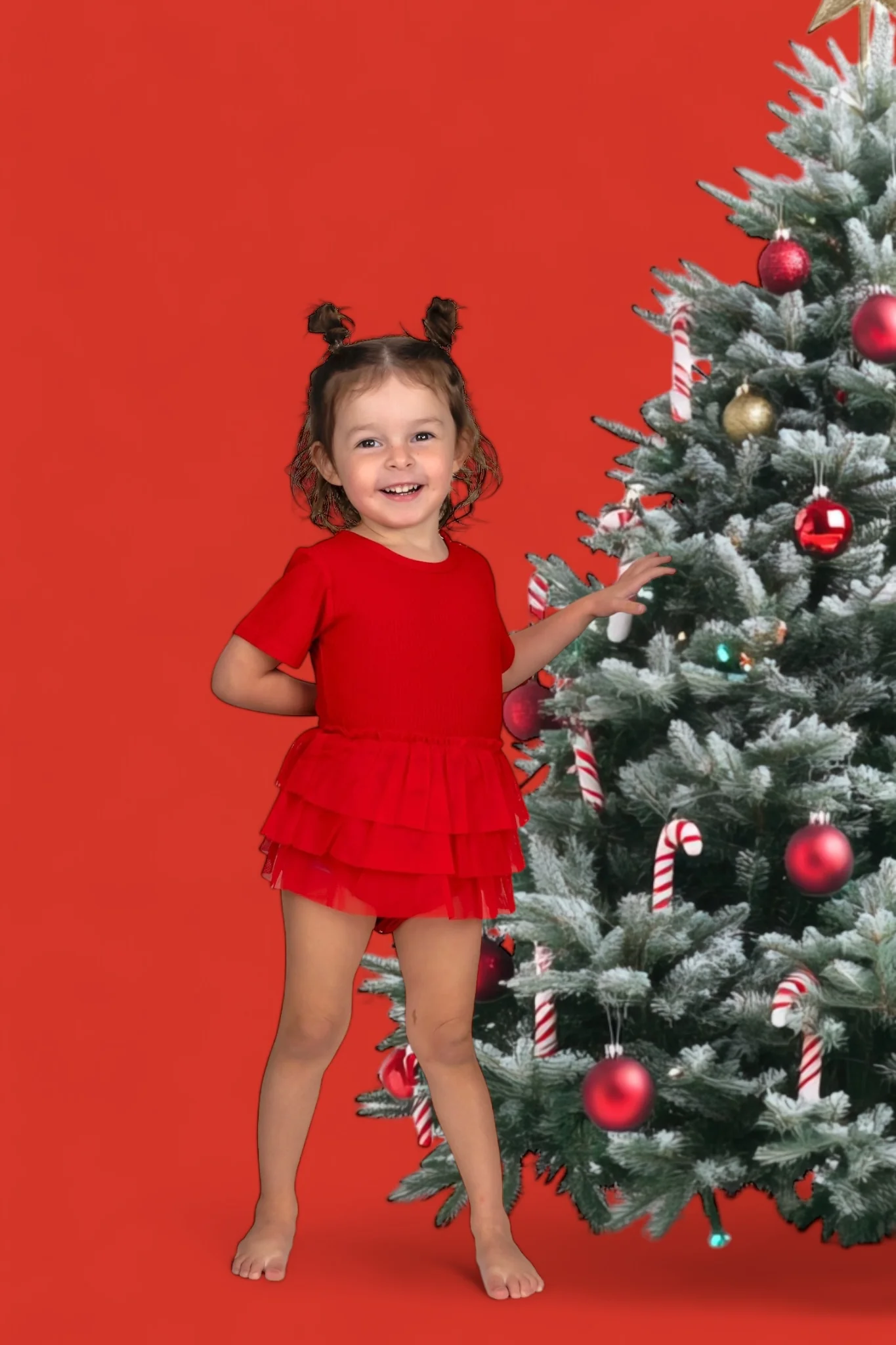 RED RIB DREAM TUTU BODYSUIT DRESS - Image 13