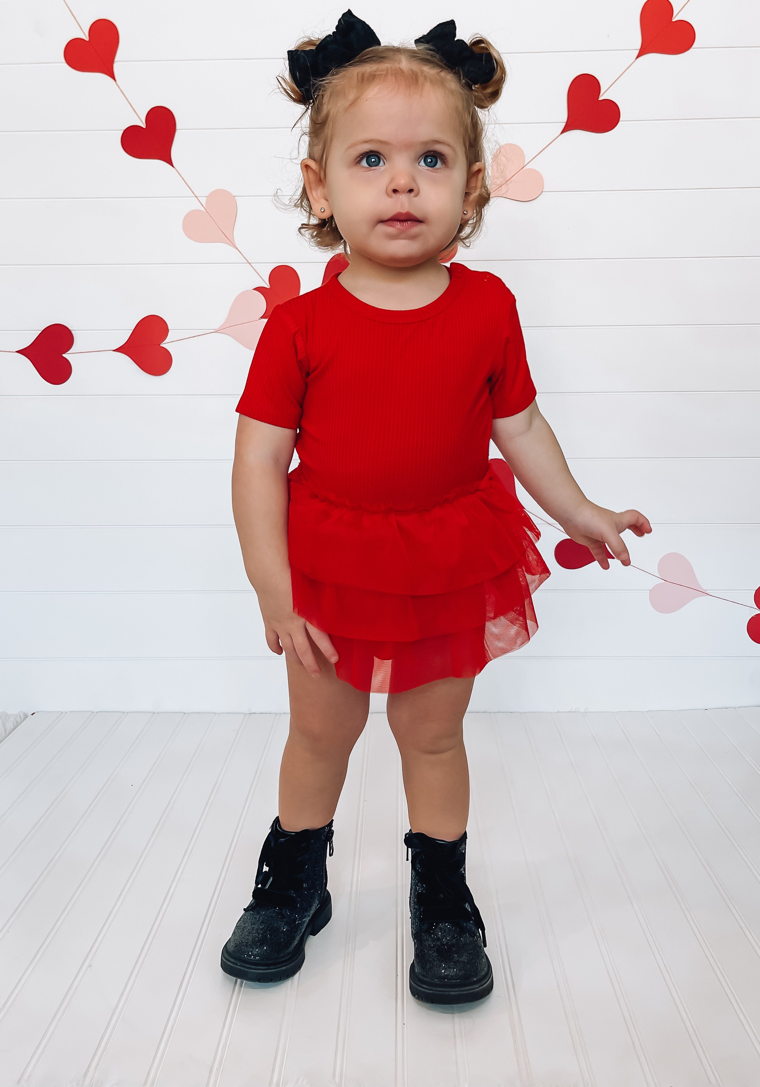 RED RIB DREAM TUTU BODYSUIT DRESS - Image 4