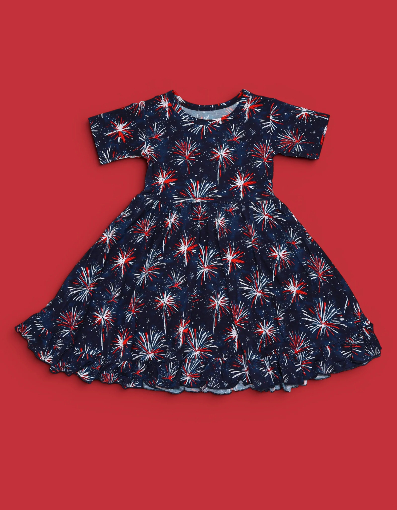 RED, WHITE & BOOM DREAM RUFFLE DRESS - Image 2