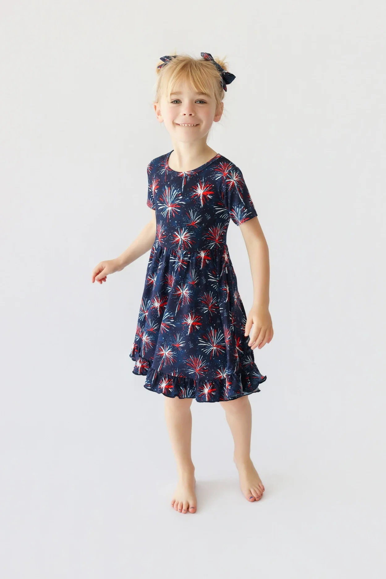 RED, WHITE & BOOM DREAM RUFFLE DRESS - Image 3