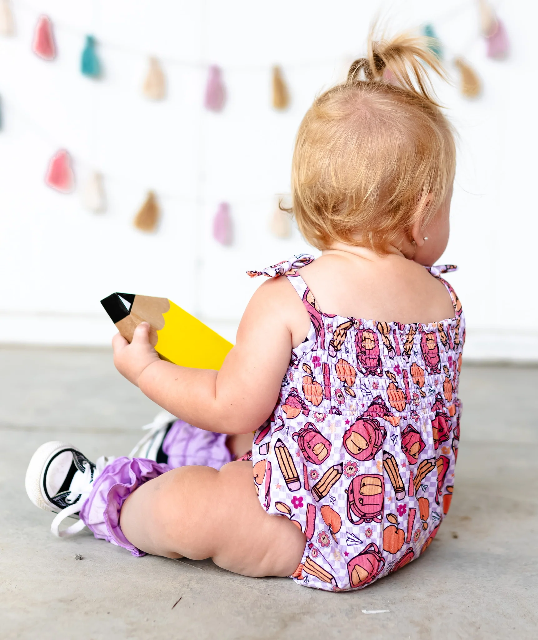 RULE THE SCHOOL SMOCKED BUBBLE ROMPER - Image 14