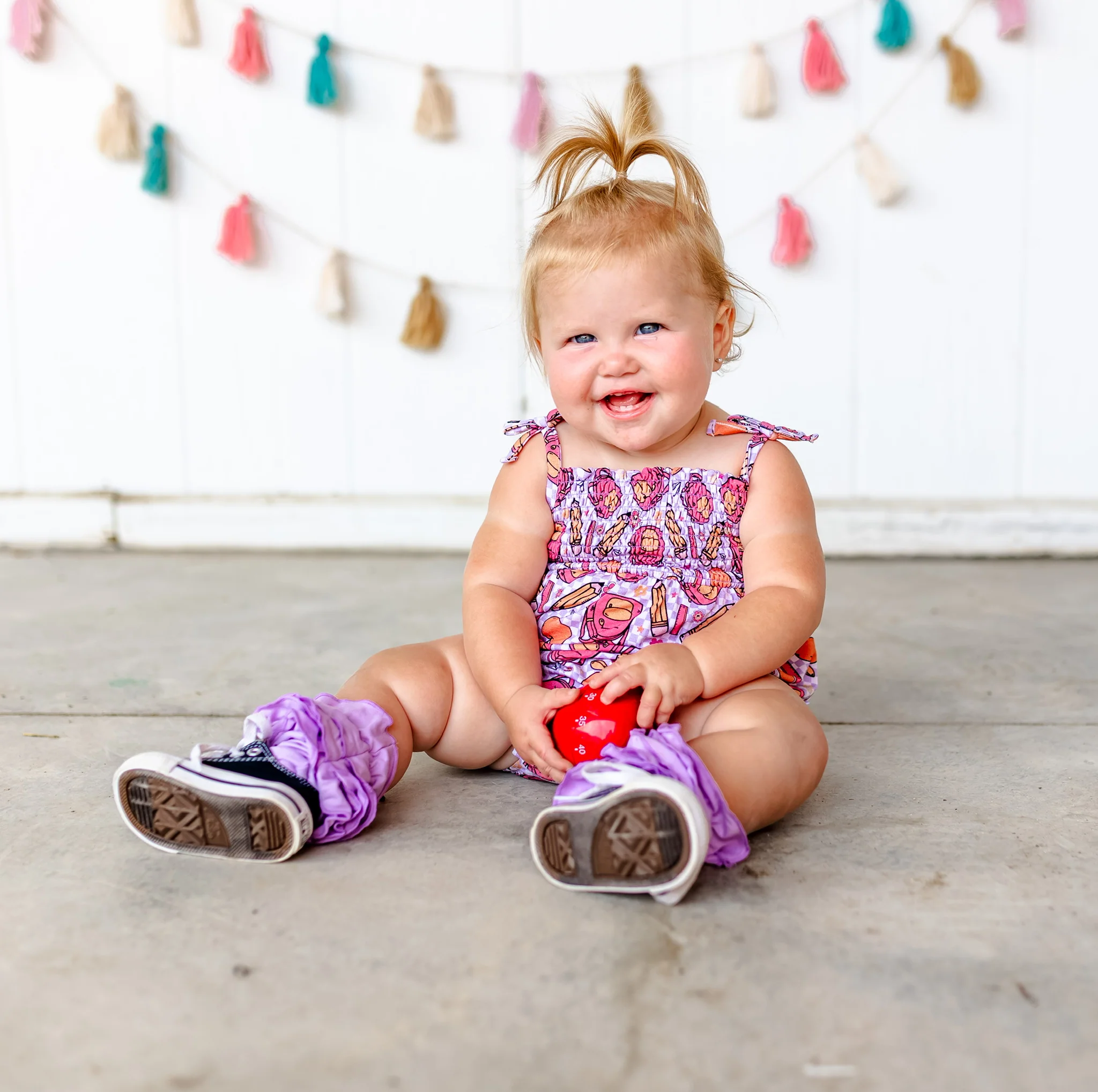 RULE THE SCHOOL SMOCKED BUBBLE ROMPER - Image 17