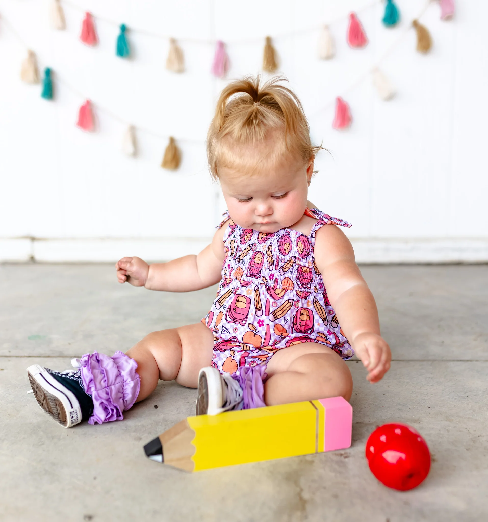 RULE THE SCHOOL SMOCKED BUBBLE ROMPER - Image 18