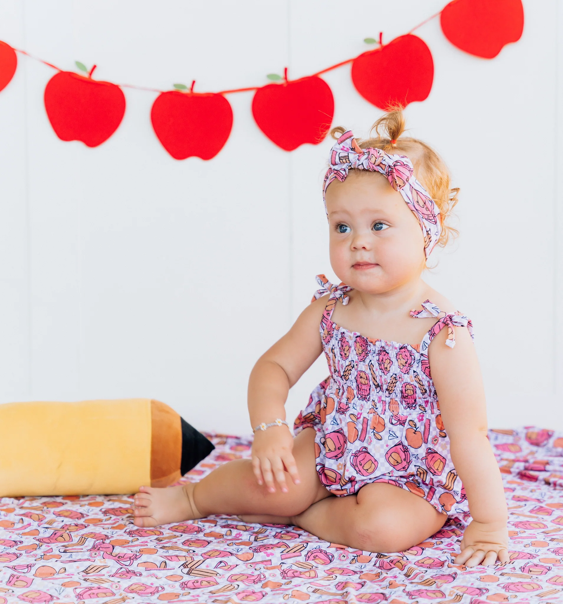 RULE THE SCHOOL SMOCKED BUBBLE ROMPER - Image 8