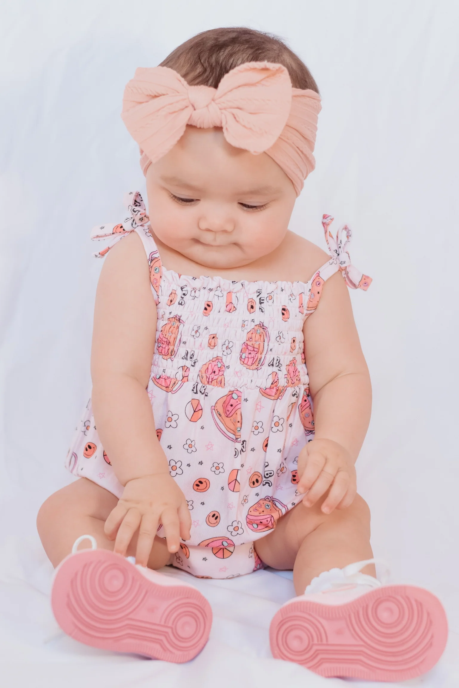 SCHOOL DREAMZZZ SMOCKED BUBBLE ROMPER - Image 3