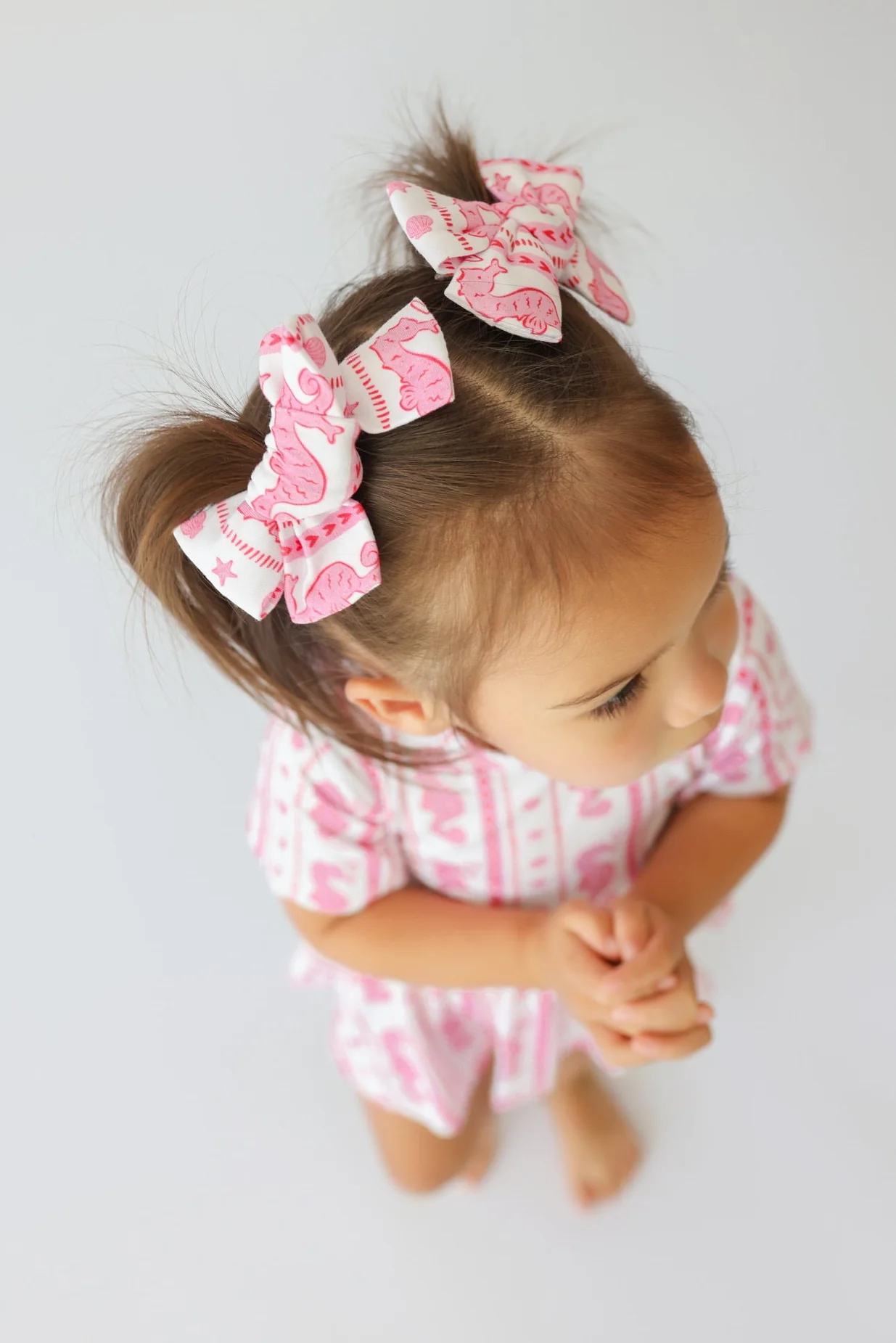 SEAHORSE SWEETHEART DREAM BOW HAIR CLIPS