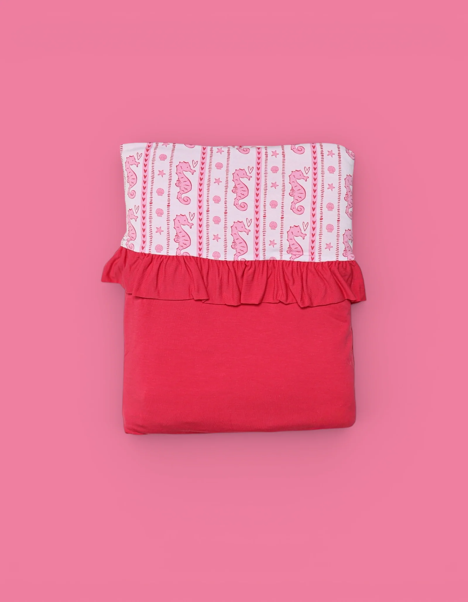SEAHORSE SWEETHEART DREAM RUFFLE BLANKET - Image 2
