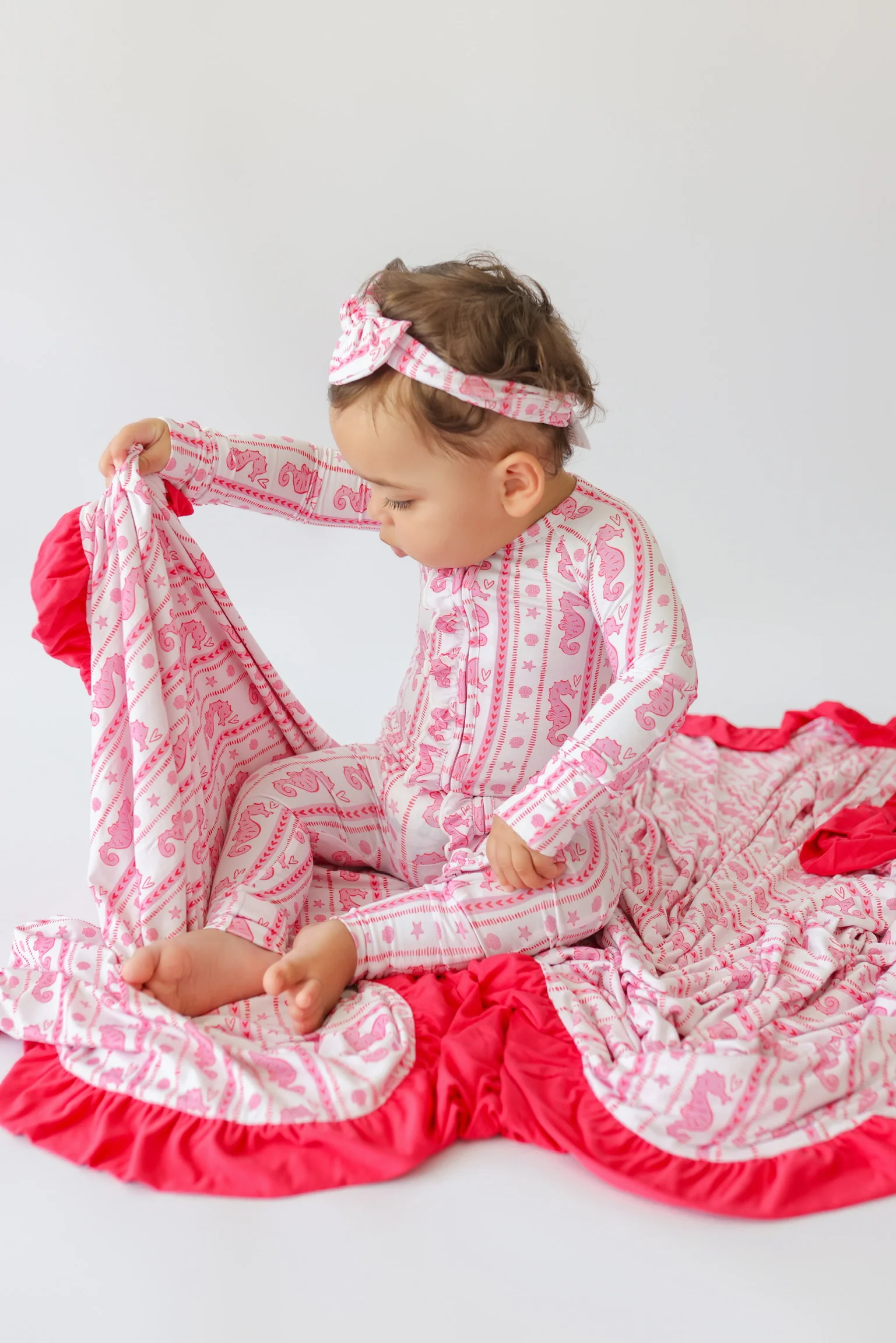 SEAHORSE SWEETHEART DREAM RUFFLE ROMPER - Image 4
