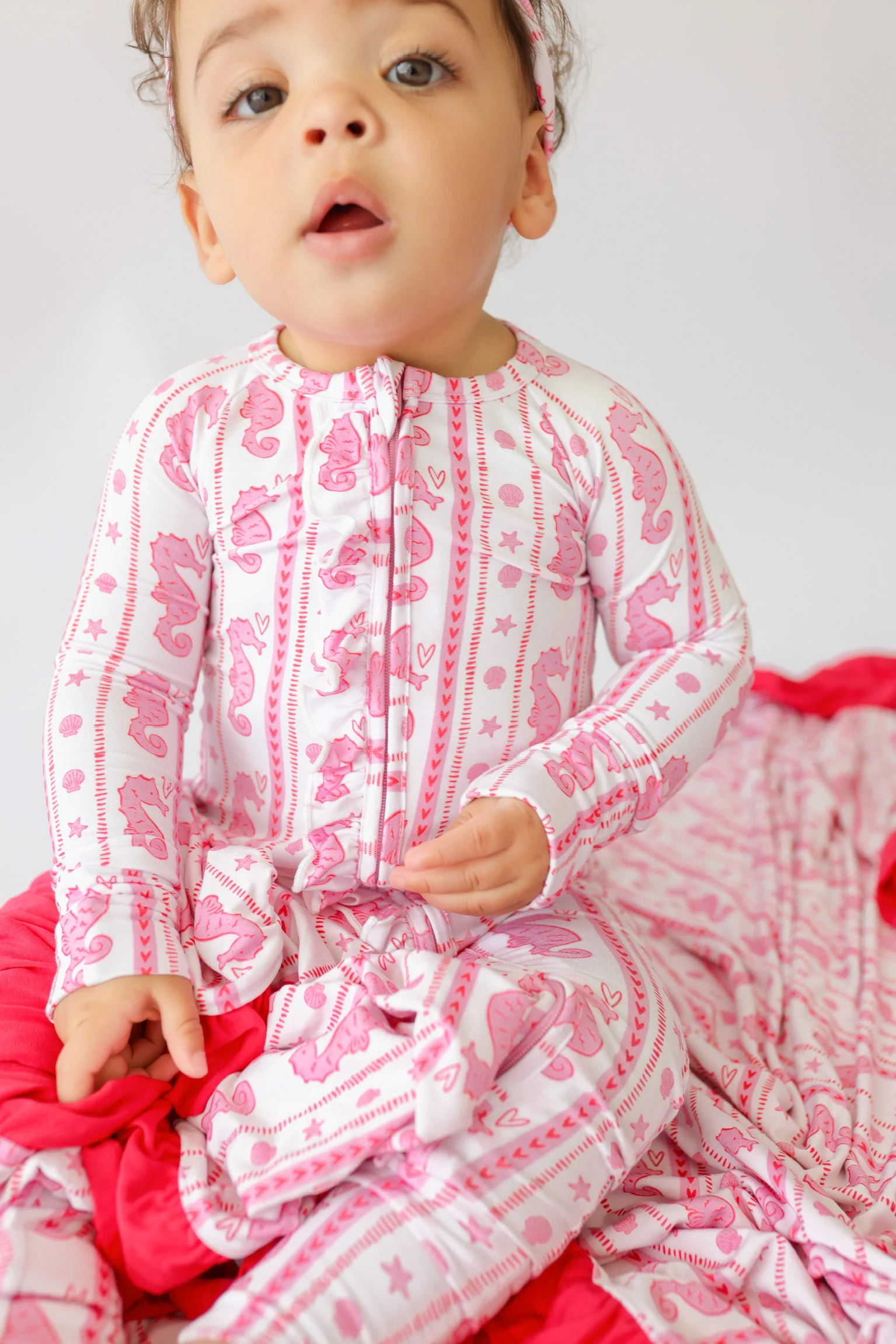 SEAHORSE SWEETHEART DREAM RUFFLE ROMPER - Image 5