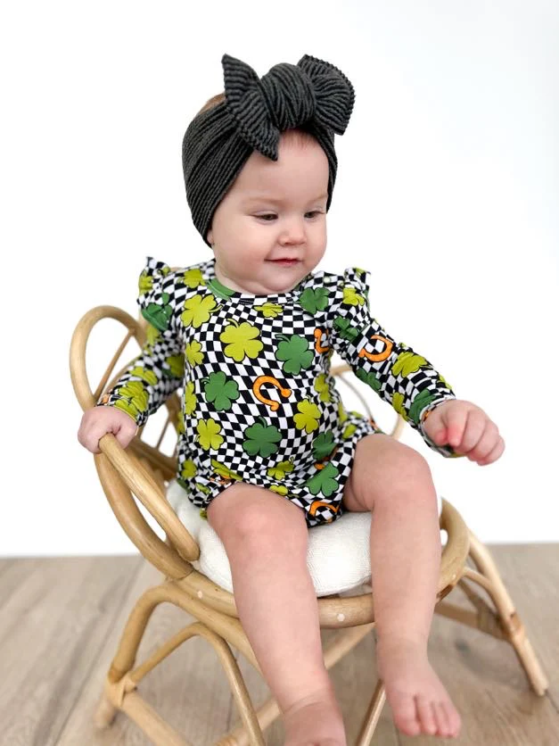 SHAMROCKIN' CHECKS DREAM BUBBLE ROMPER - Image 4