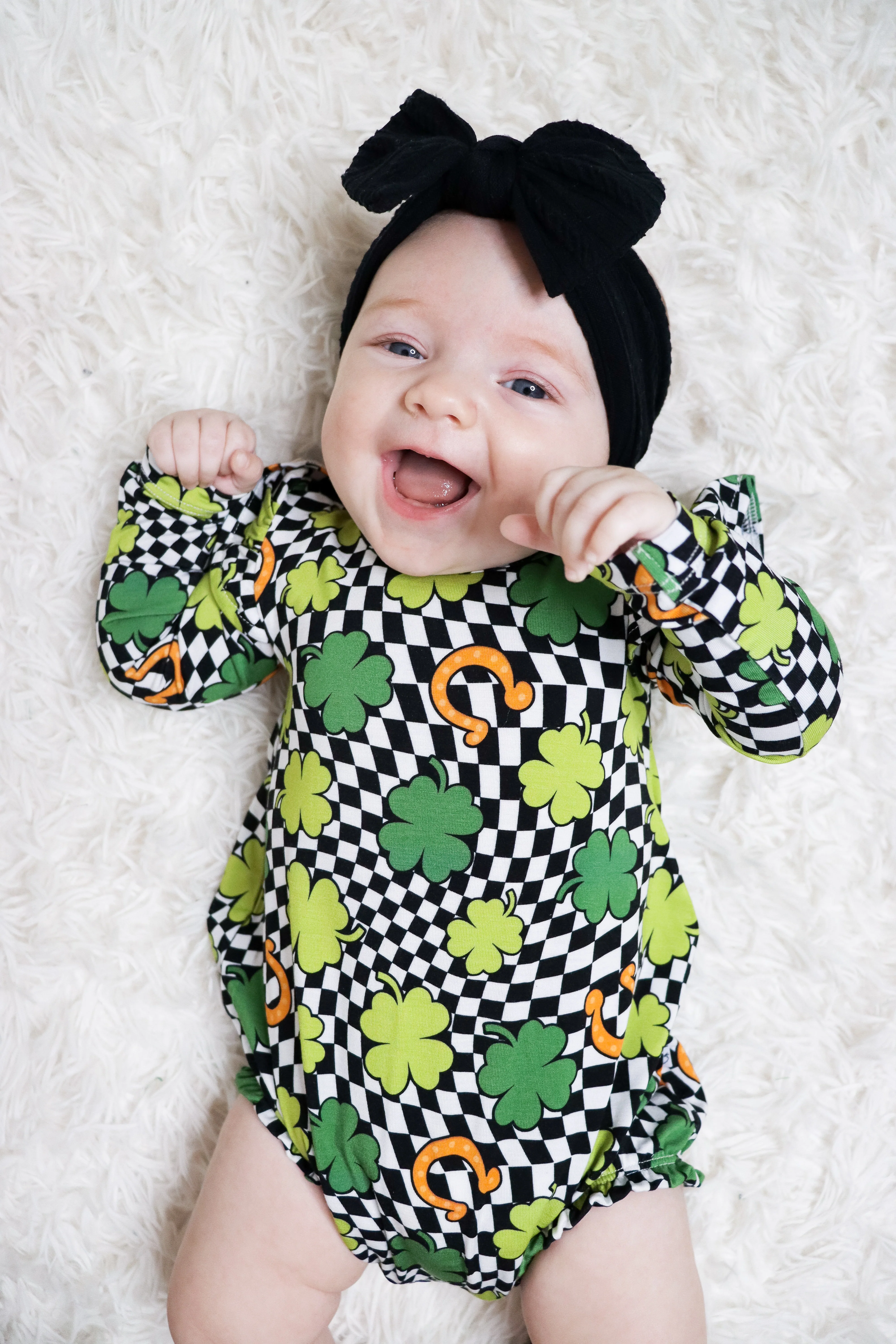 SHAMROCKIN' CHECKS DREAM BUBBLE ROMPER - Image 6