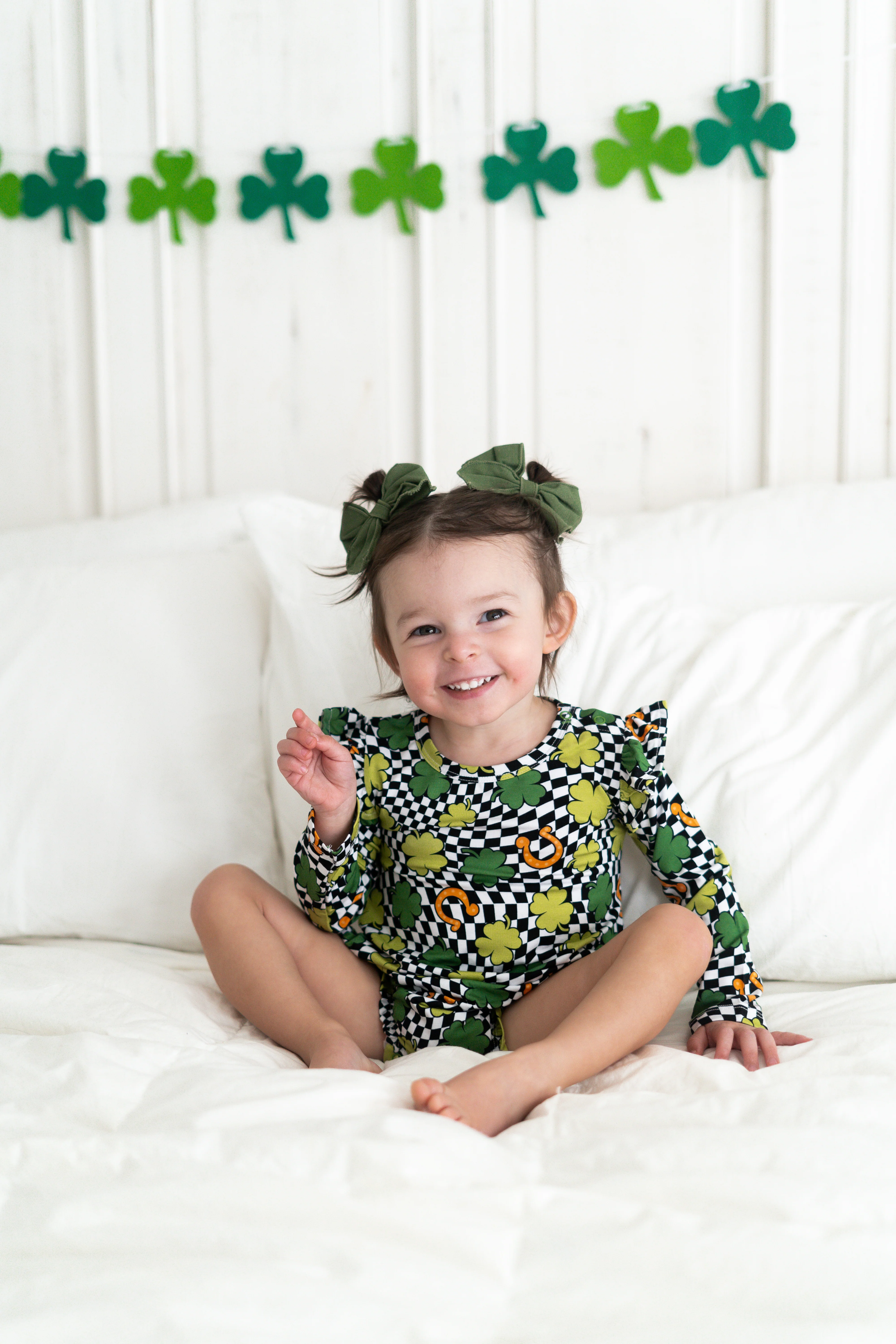 SHAMROCKIN' CHECKS DREAM BUBBLE ROMPER - Image 7
