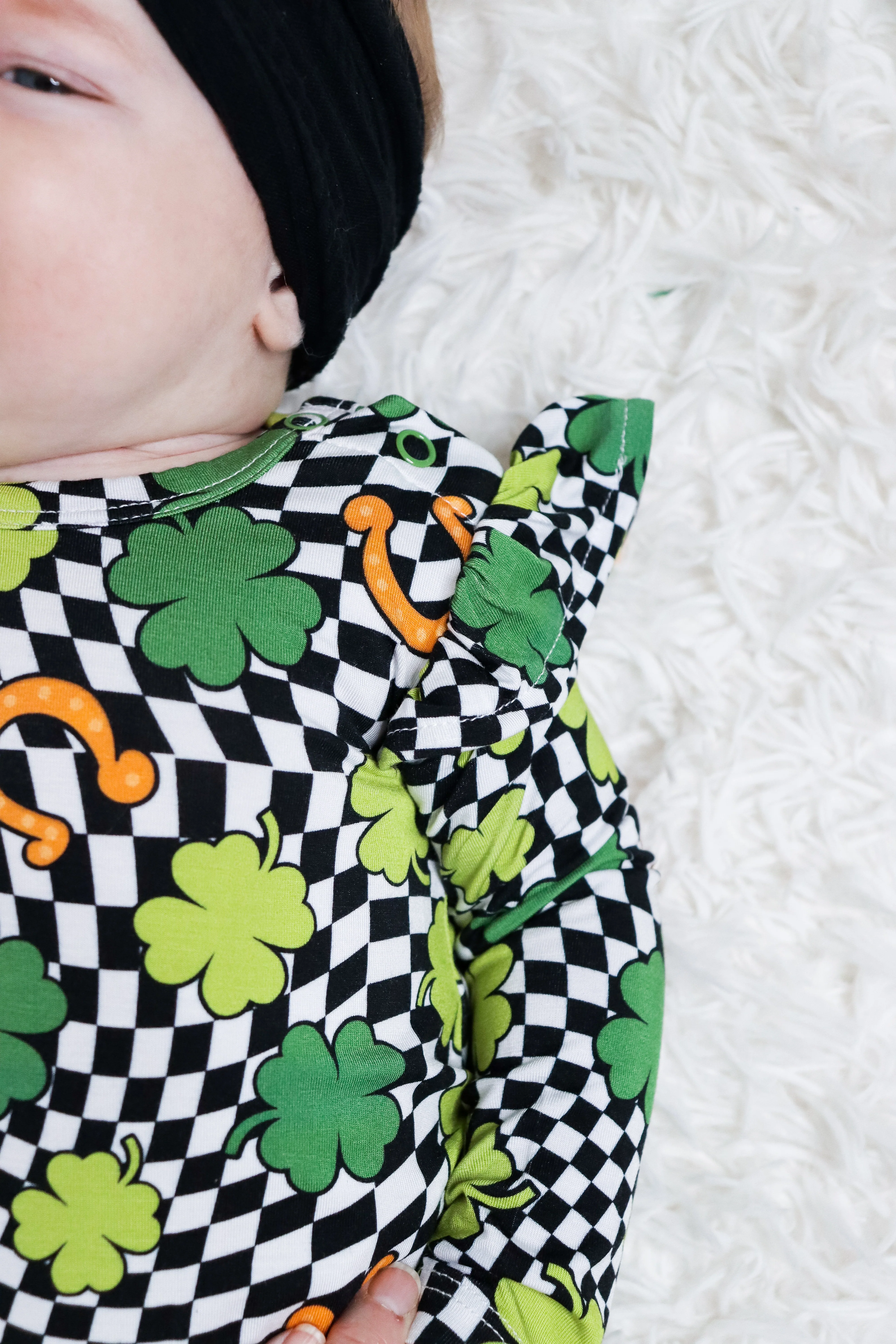 SHAMROCKIN' CHECKS DREAM BUBBLE ROMPER - Image 9