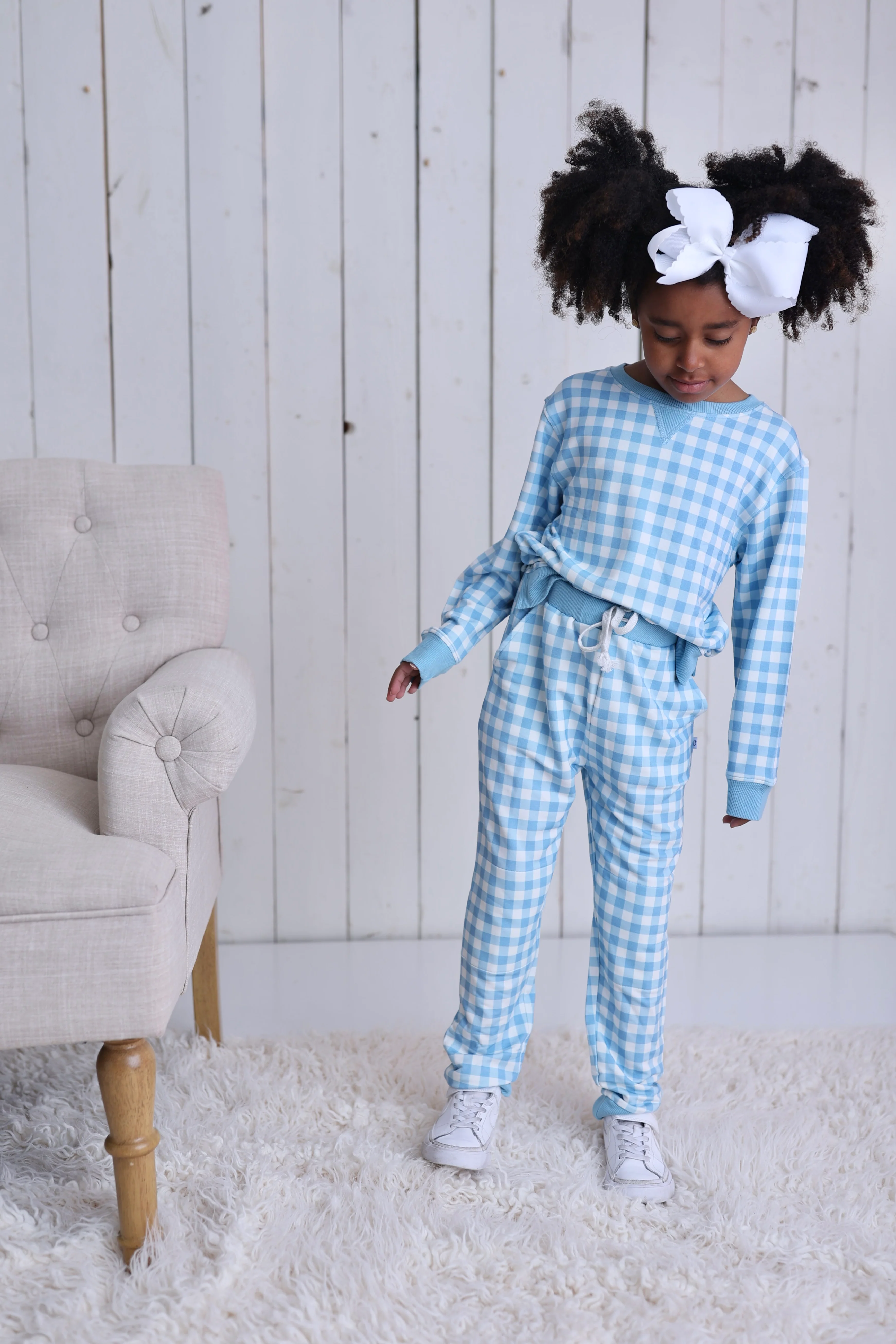 SKY BLUE GINGHAM DREAM PULLOVER - Image 6