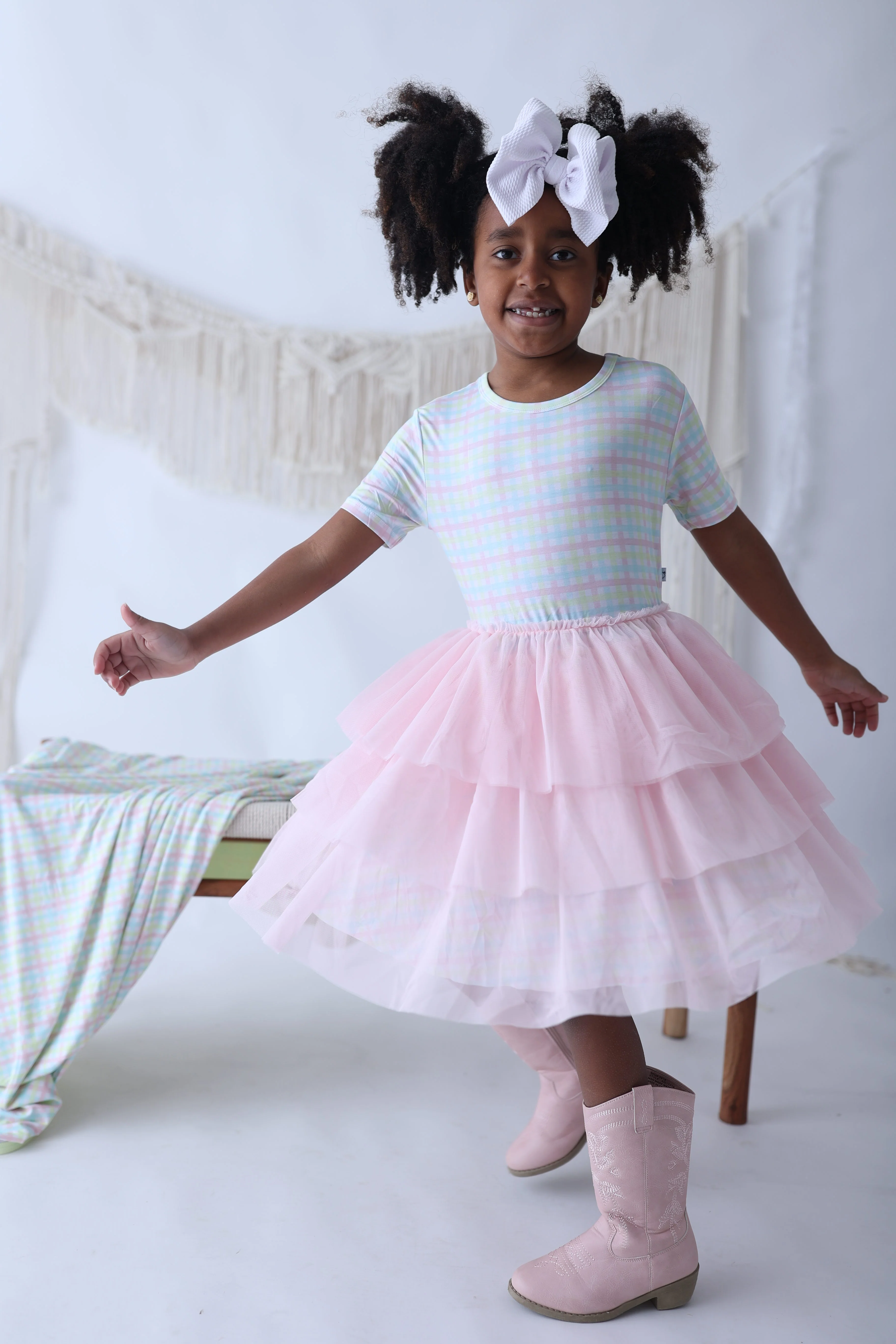 SPRING GINGHAM DREAM TUTU DRESS - Image 2