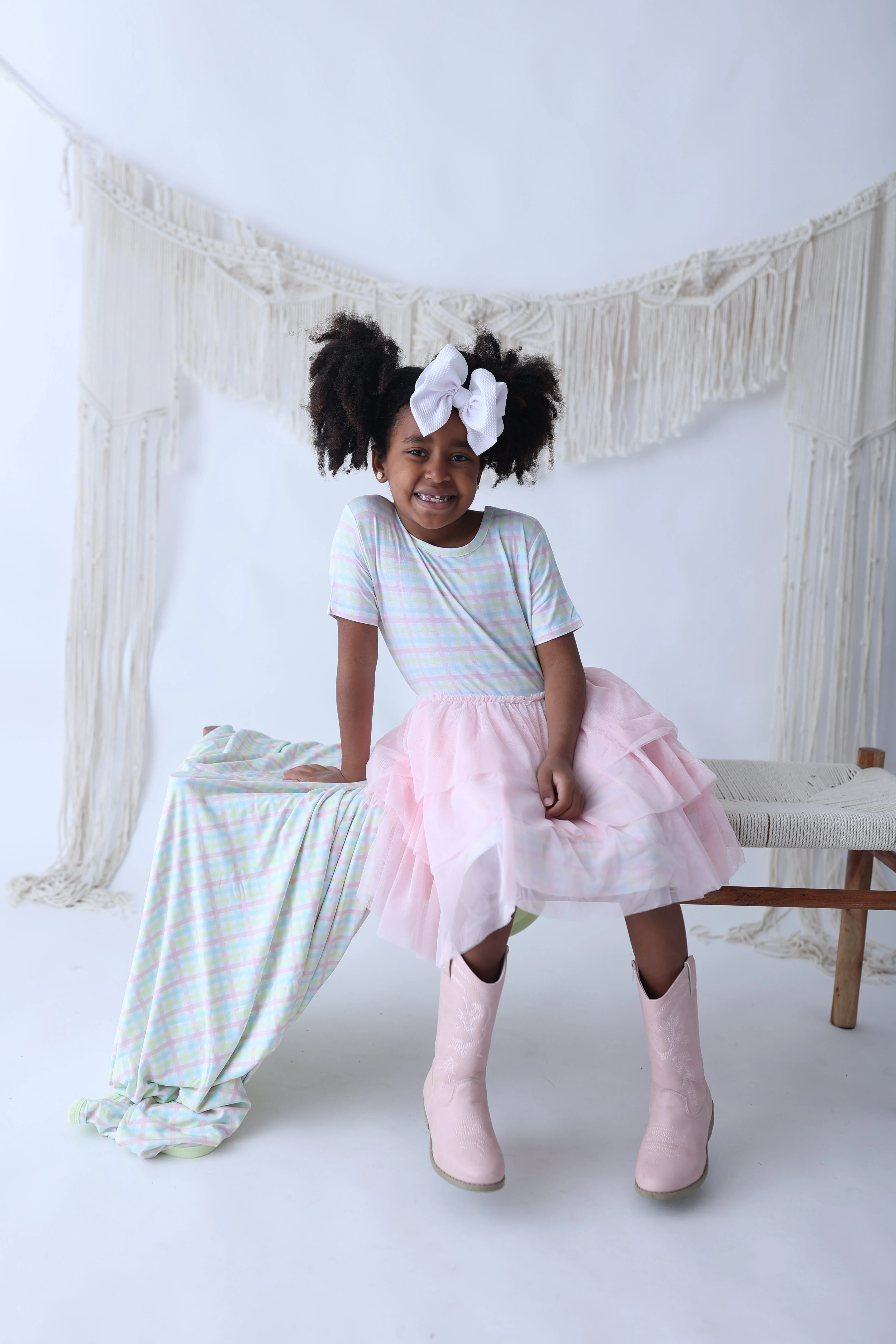 SPRING GINGHAM DREAM TUTU DRESS - Image 4