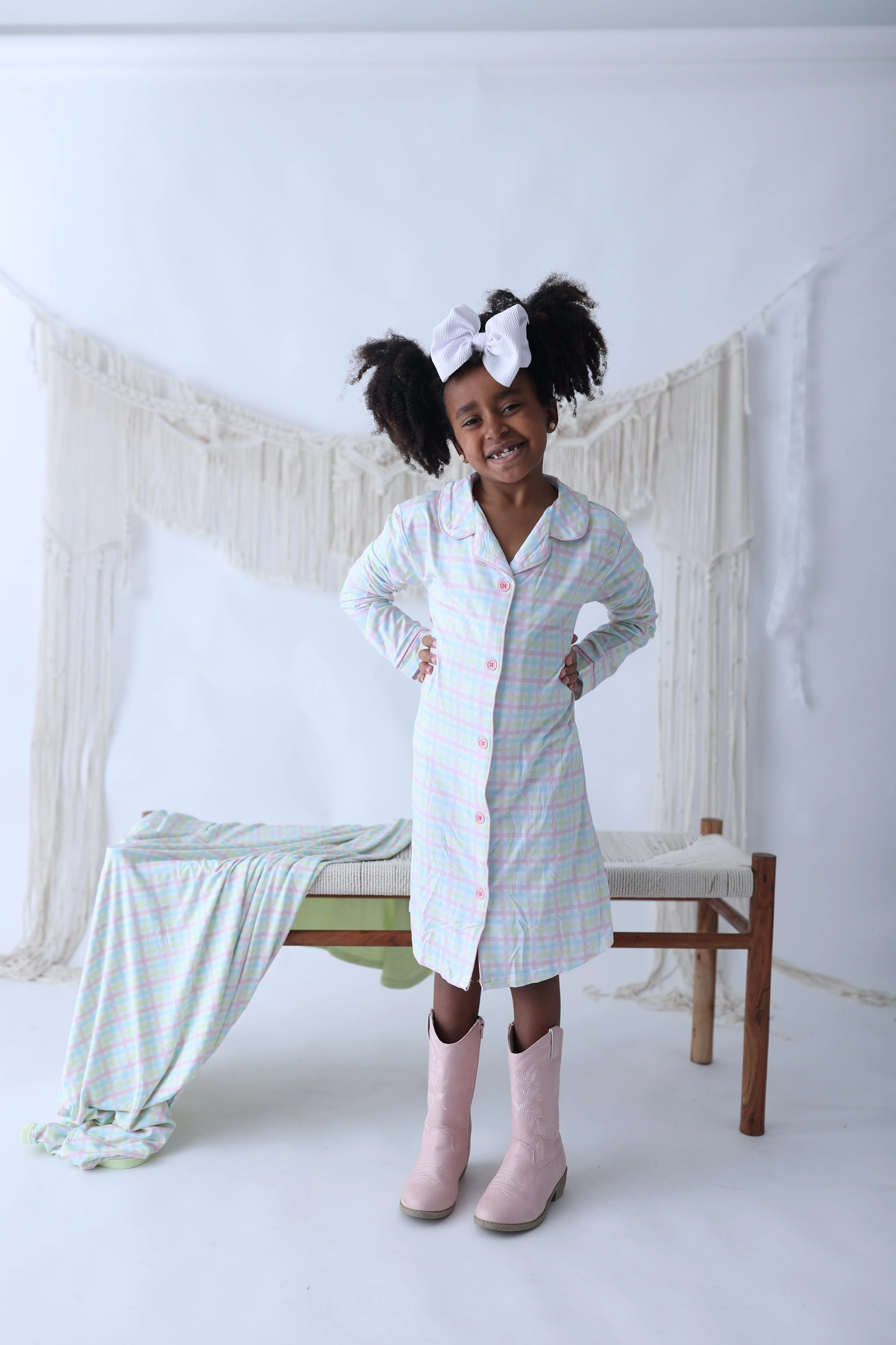 SPRING GINGHAM GIRL'S DREAM GOWN - Image 3