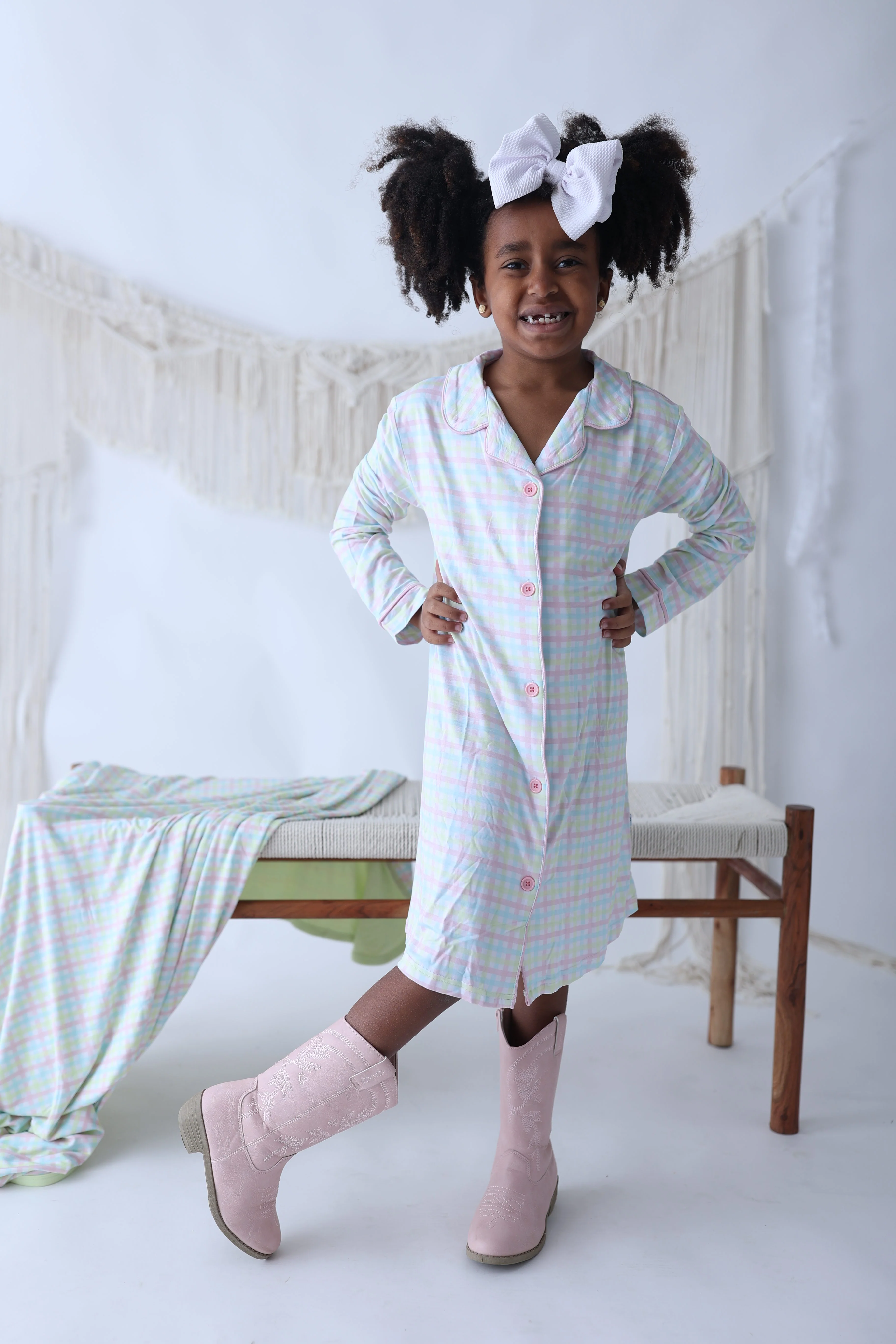 SPRING GINGHAM GIRL'S DREAM GOWN - Image 7