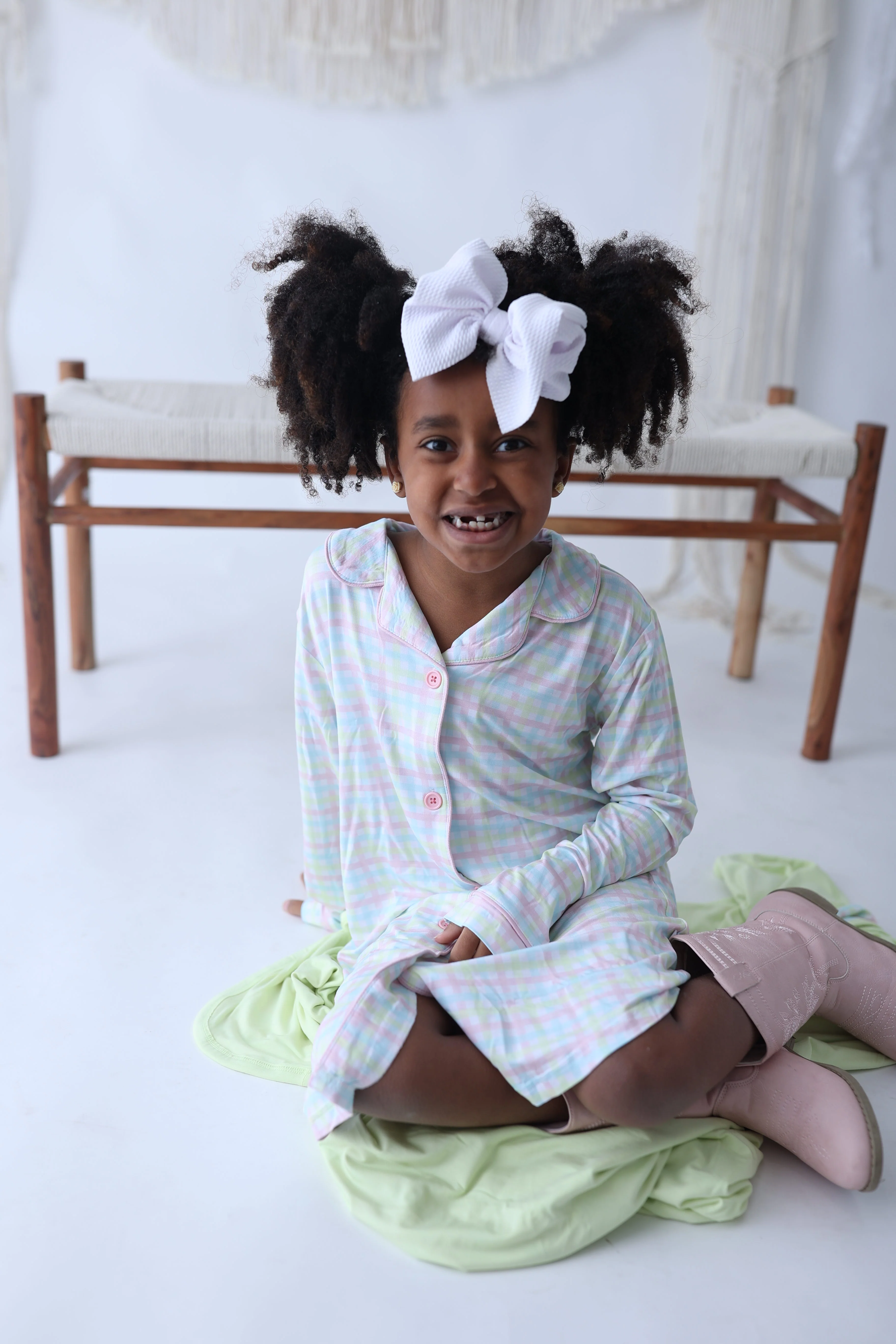 SPRING GINGHAM GIRL'S DREAM GOWN - Image 8