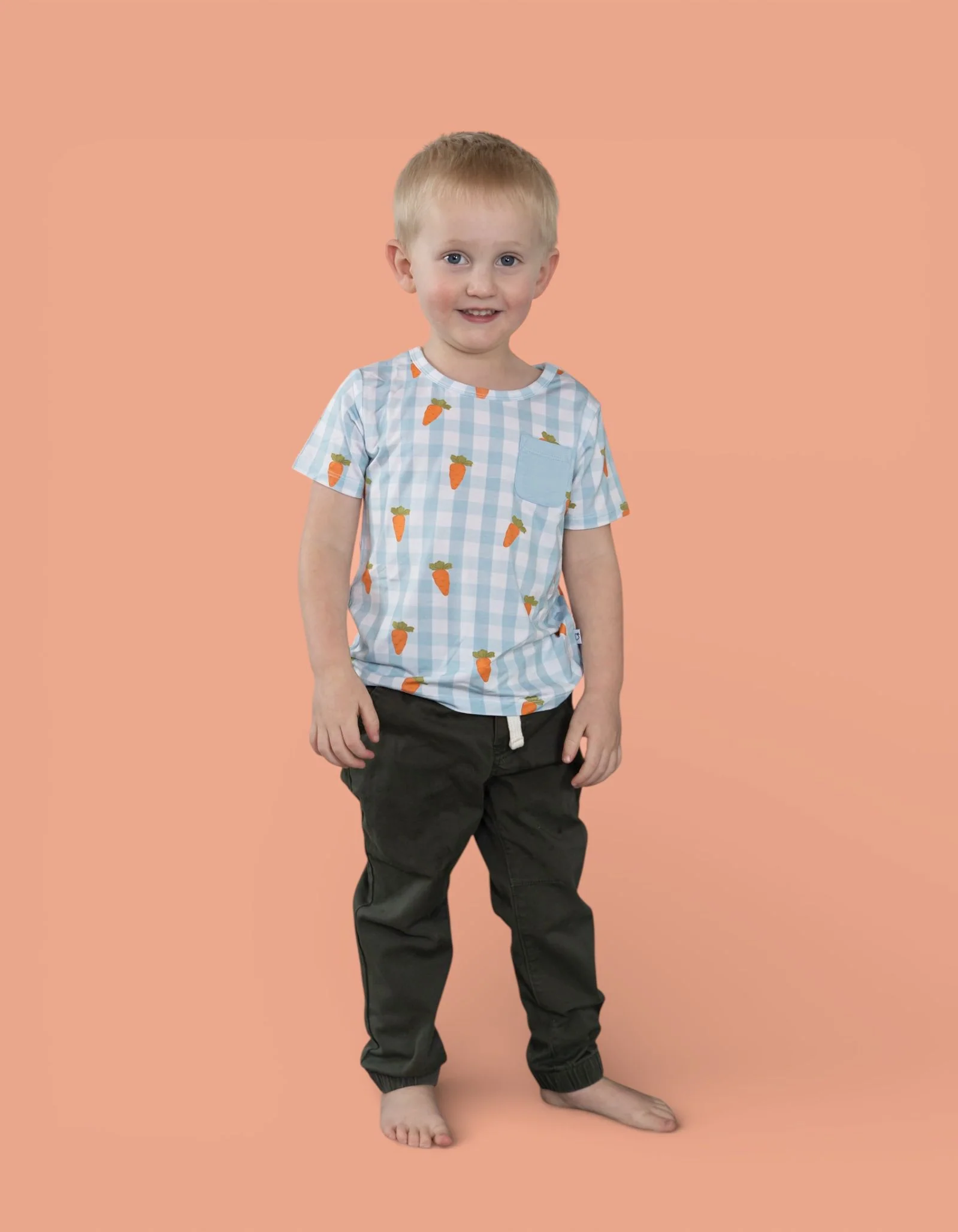 SPRING HARVEST CHECK DREAM POCKET TEE - Image 4