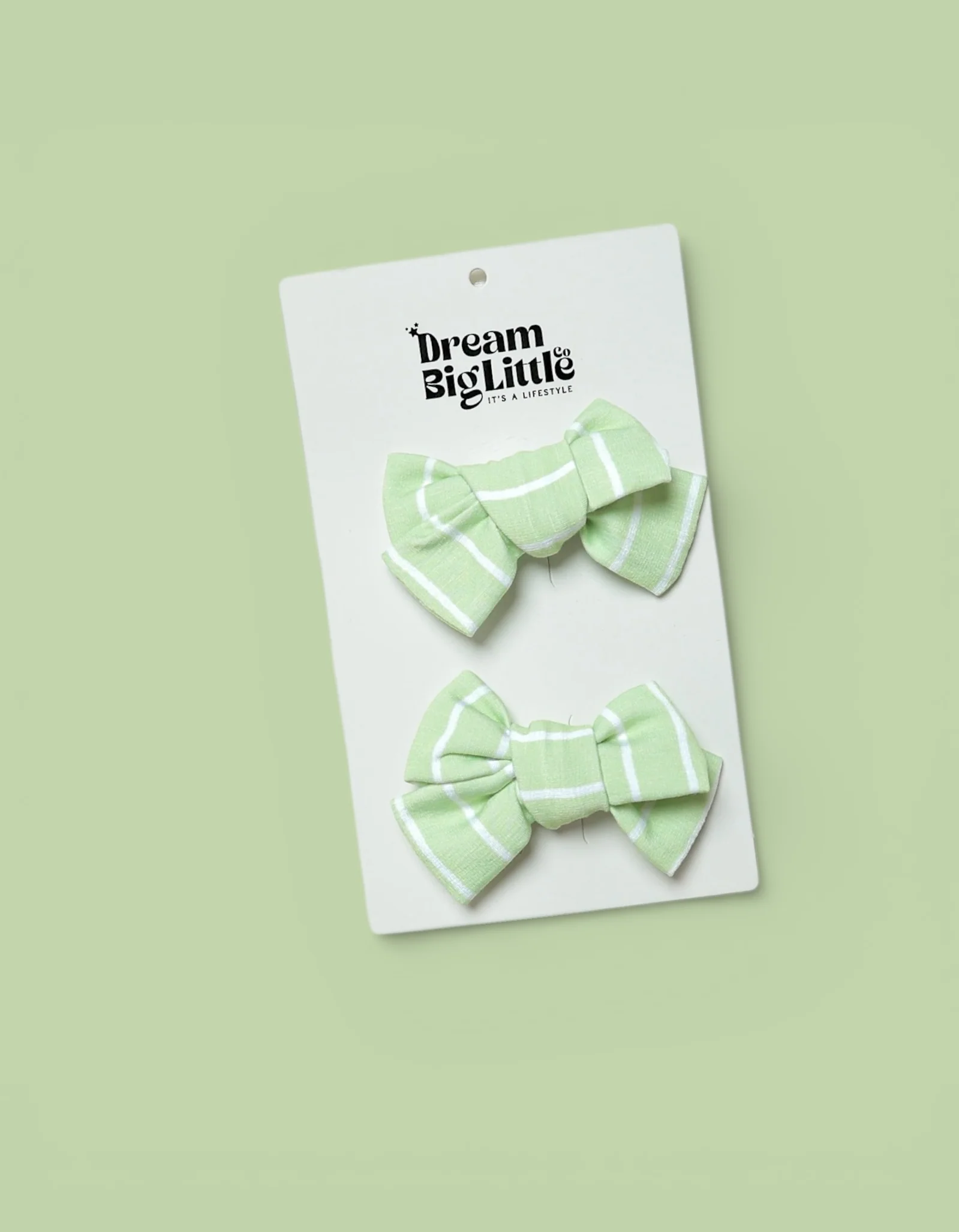 SPRINGTIME STRIPE DREAM BOW HAIR CLIPS - Image 2