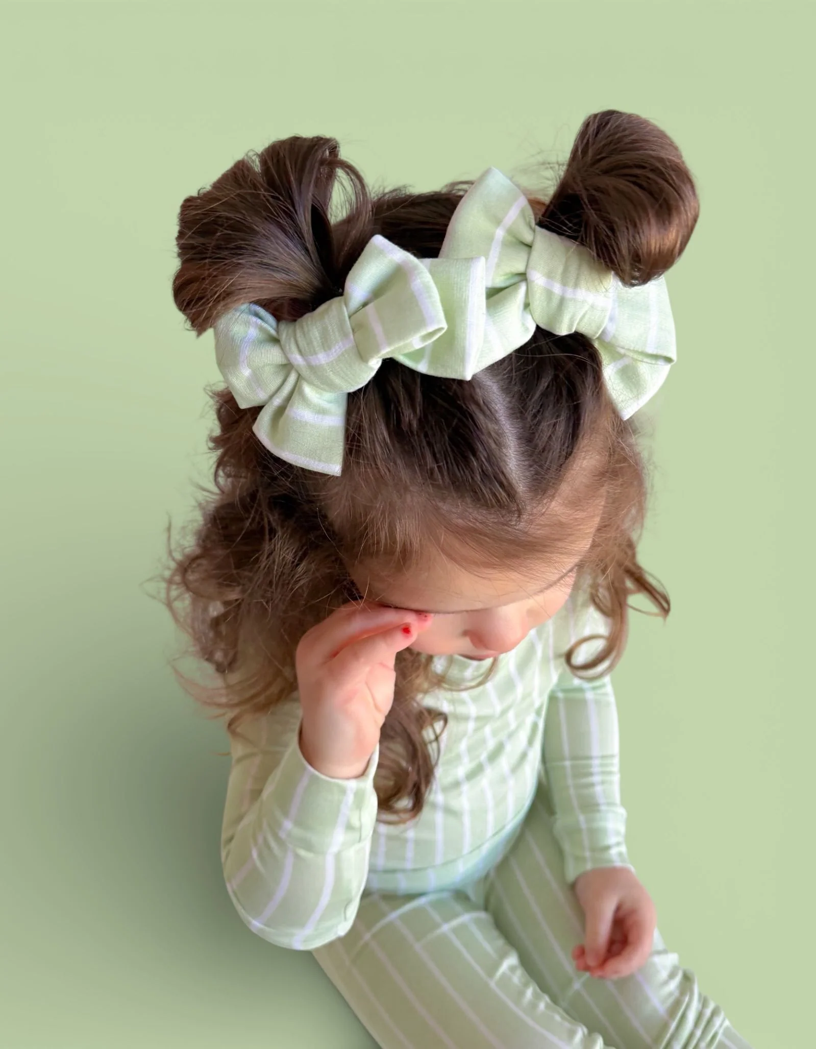 SPRINGTIME STRIPE DREAM BOW HAIR CLIPS - Image 3