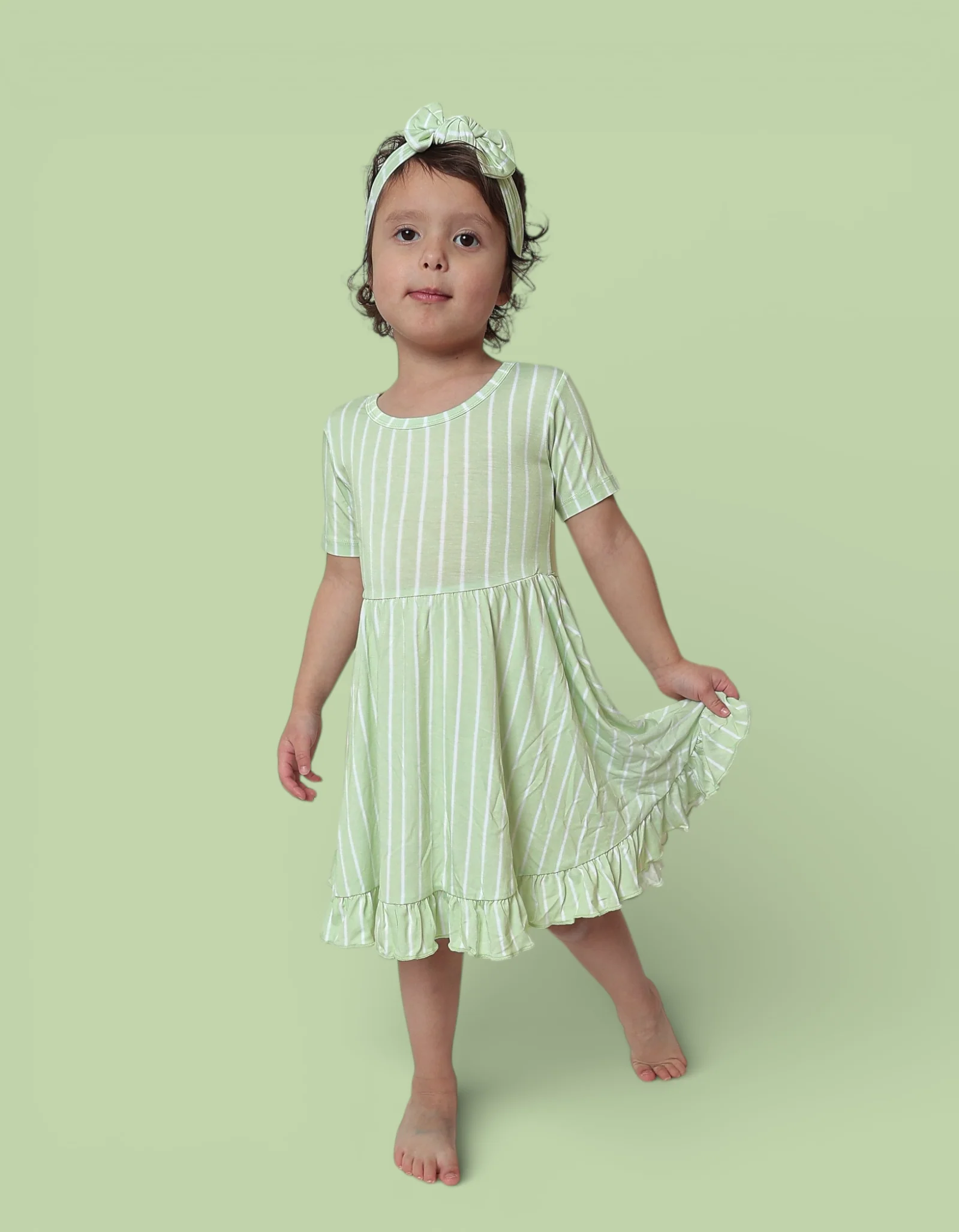SPRINGTIME STRIPE DREAM RUFFLE DRESS - Image 4
