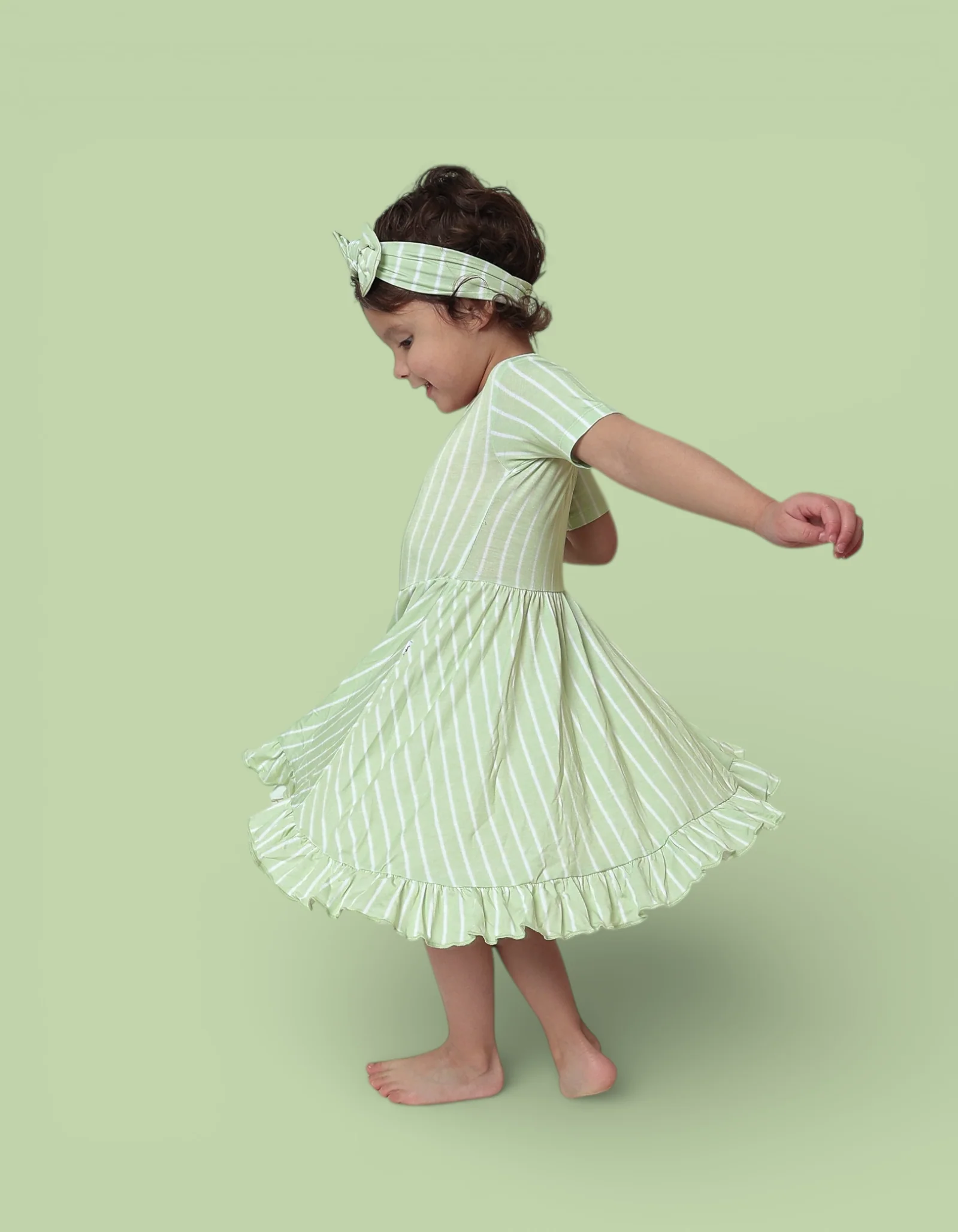 SPRINGTIME STRIPE DREAM RUFFLE DRESS - Image 6