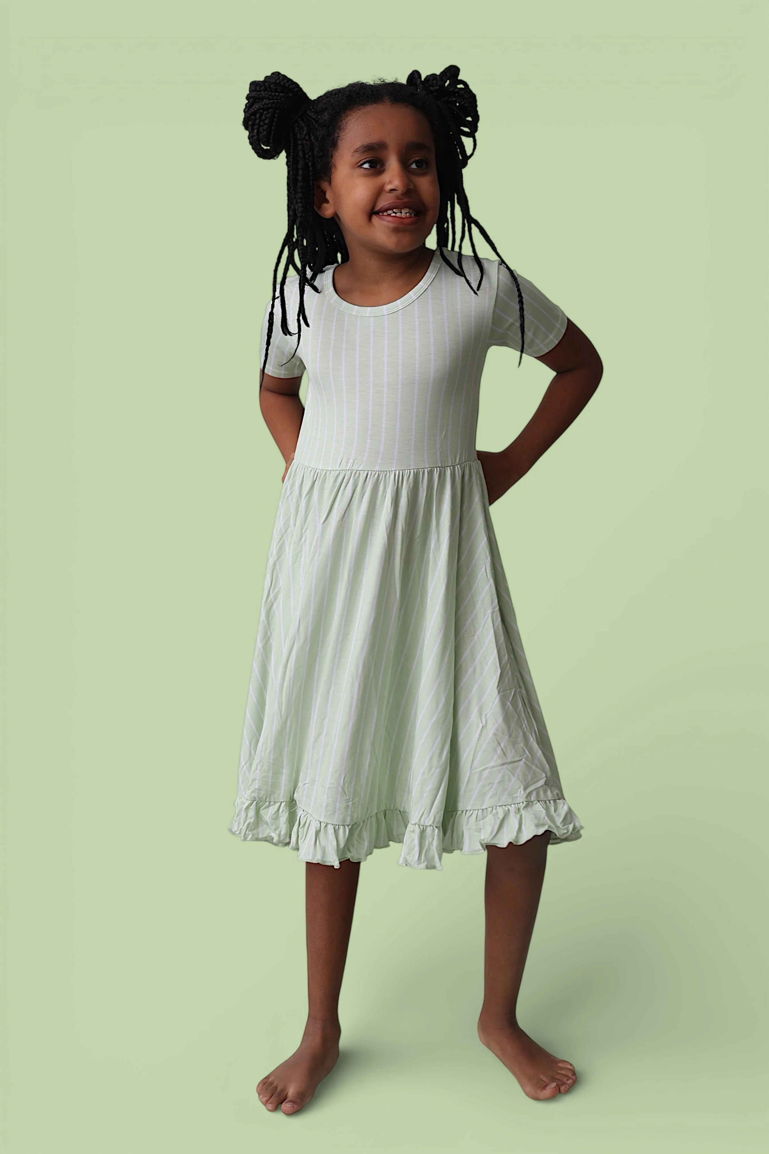 SPRINGTIME STRIPE DREAM RUFFLE DRESS - Image 7