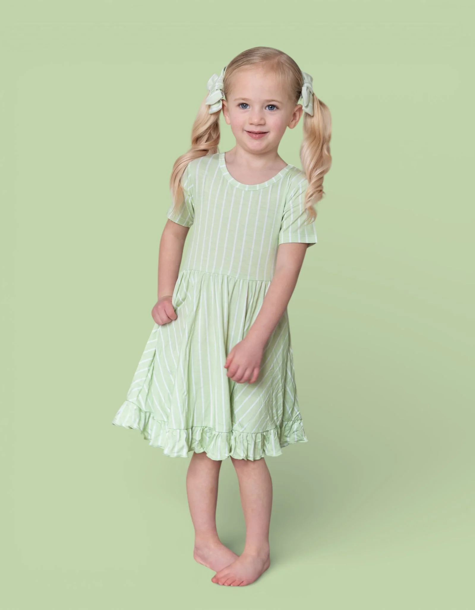 SPRINGTIME STRIPE DREAM RUFFLE DRESS - Image 8