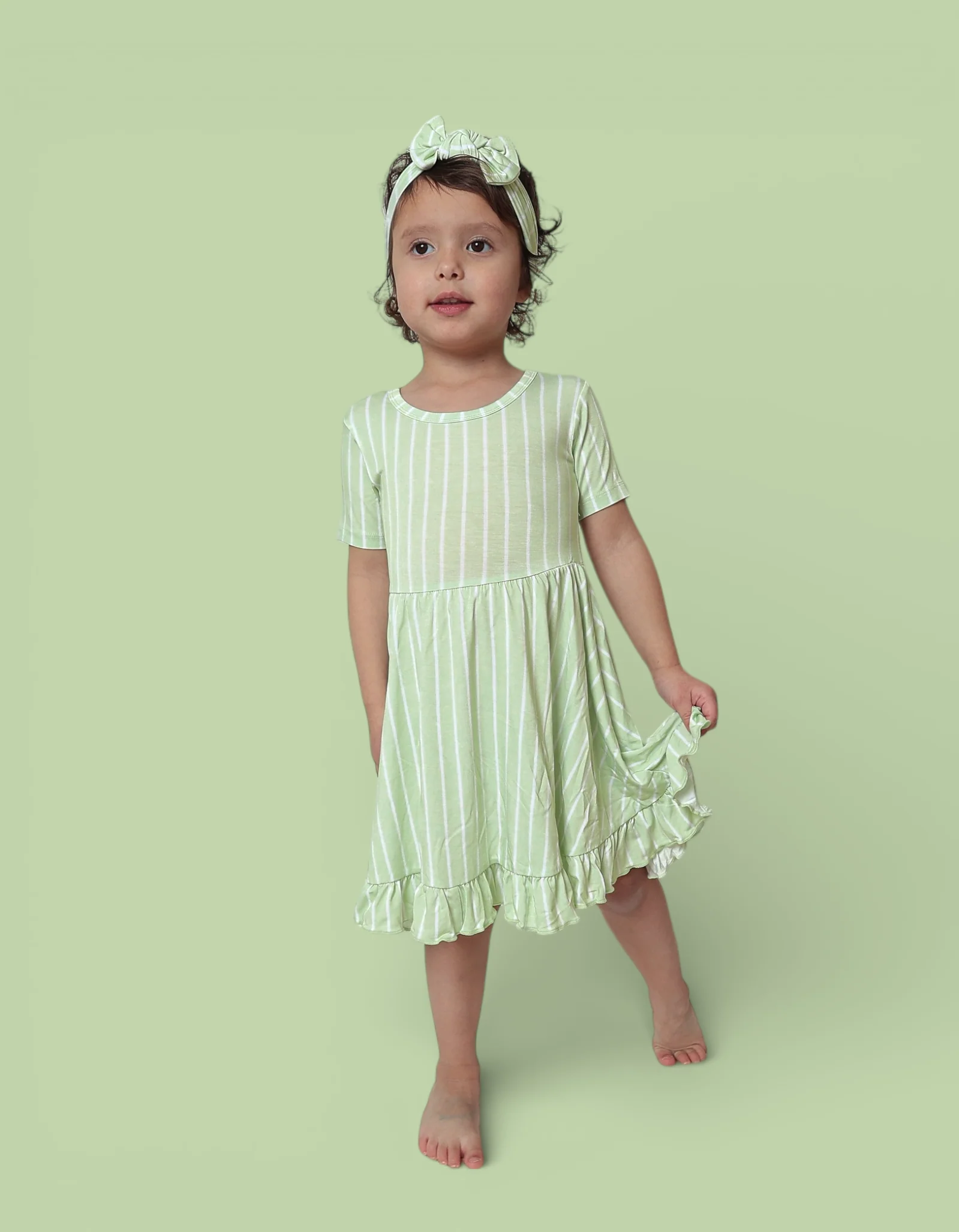 SPRINGTIME STRIPE DREAM RUFFLE DRESS - Image 9