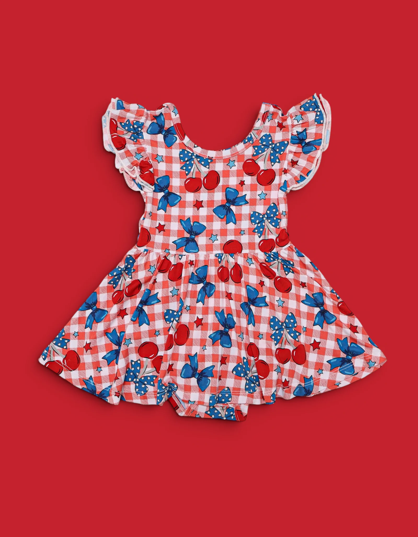 STAR-SPANGLED CHERRIES DREAM CAP SLEEVE BODYSUIT DRESS - Image 2