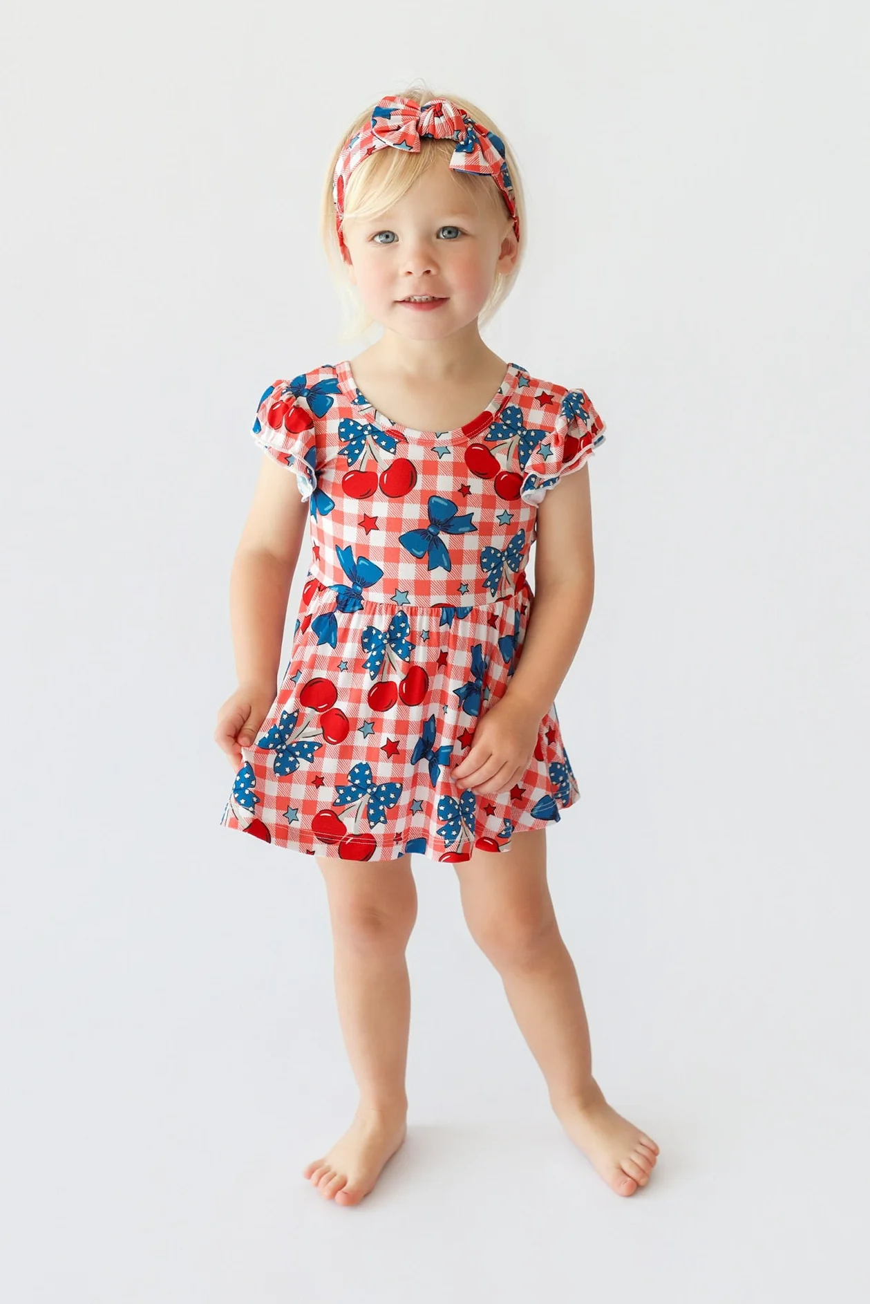 STAR-SPANGLED CHERRIES DREAM CAP SLEEVE BODYSUIT DRESS - Image 8