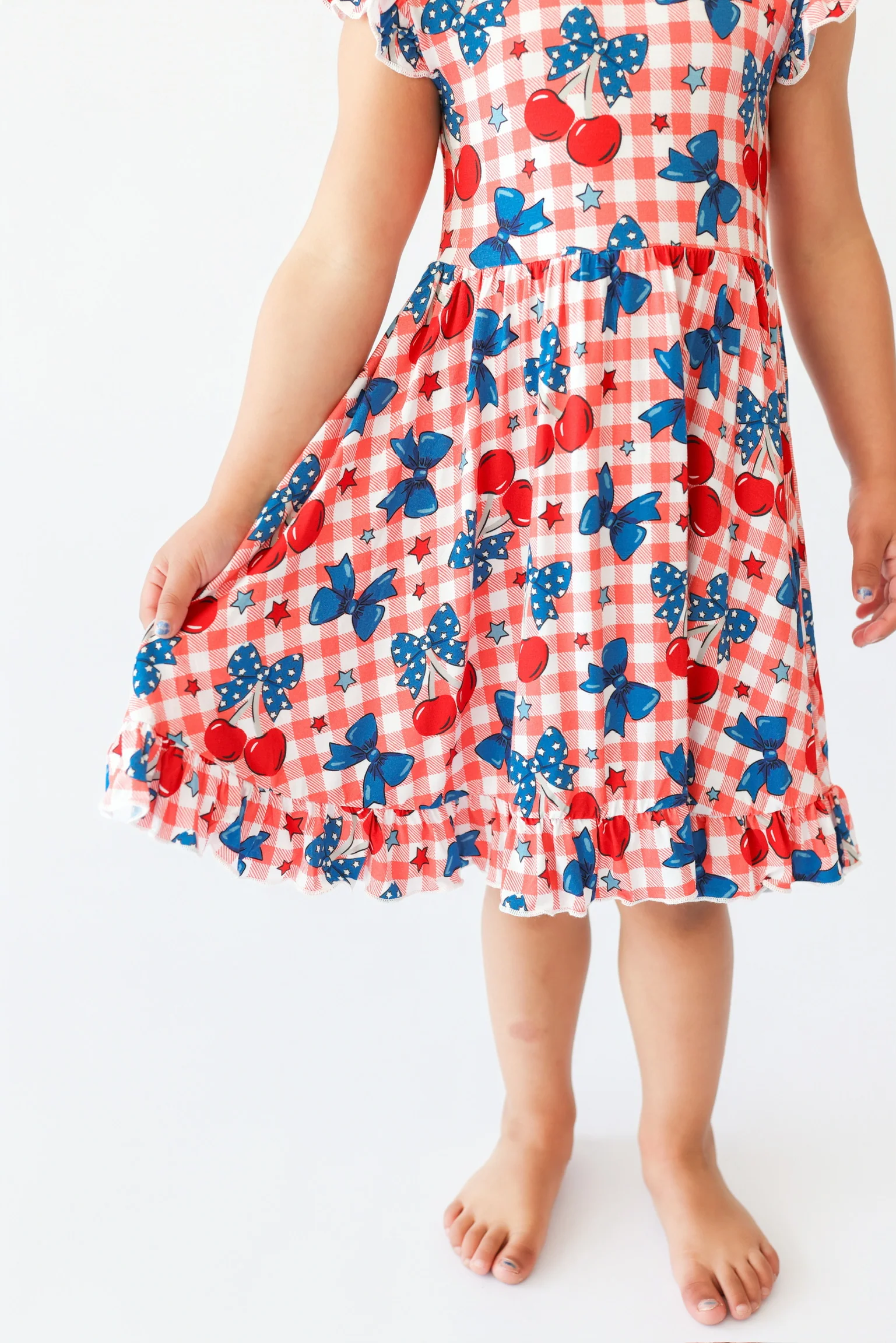 STAR-SPANGLED CHERRIES DREAM RUFFLE DRESS - Image 3