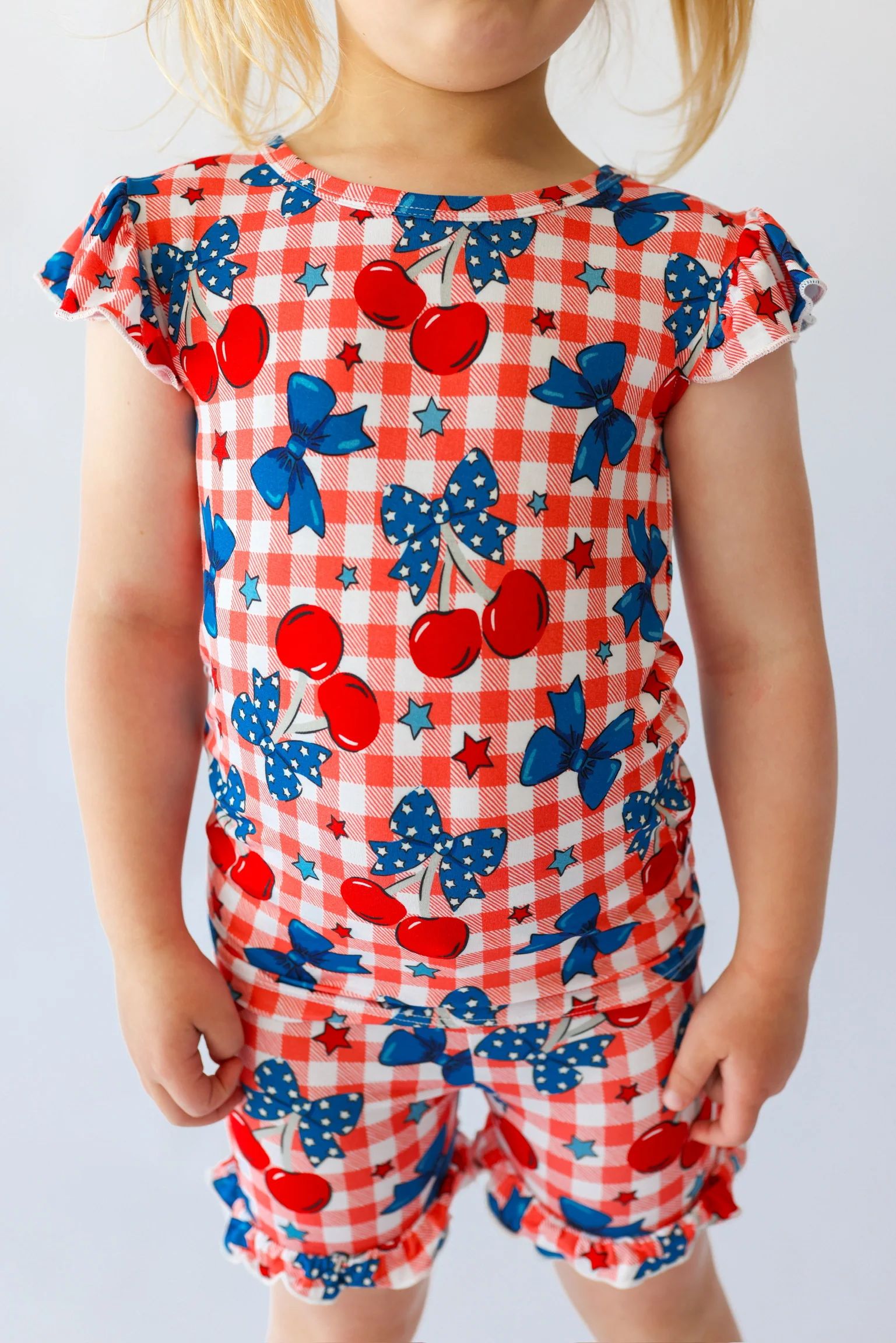STAR-SPANGLED CHERRIES DREAM RUFFLE SHORT SET - Image 3