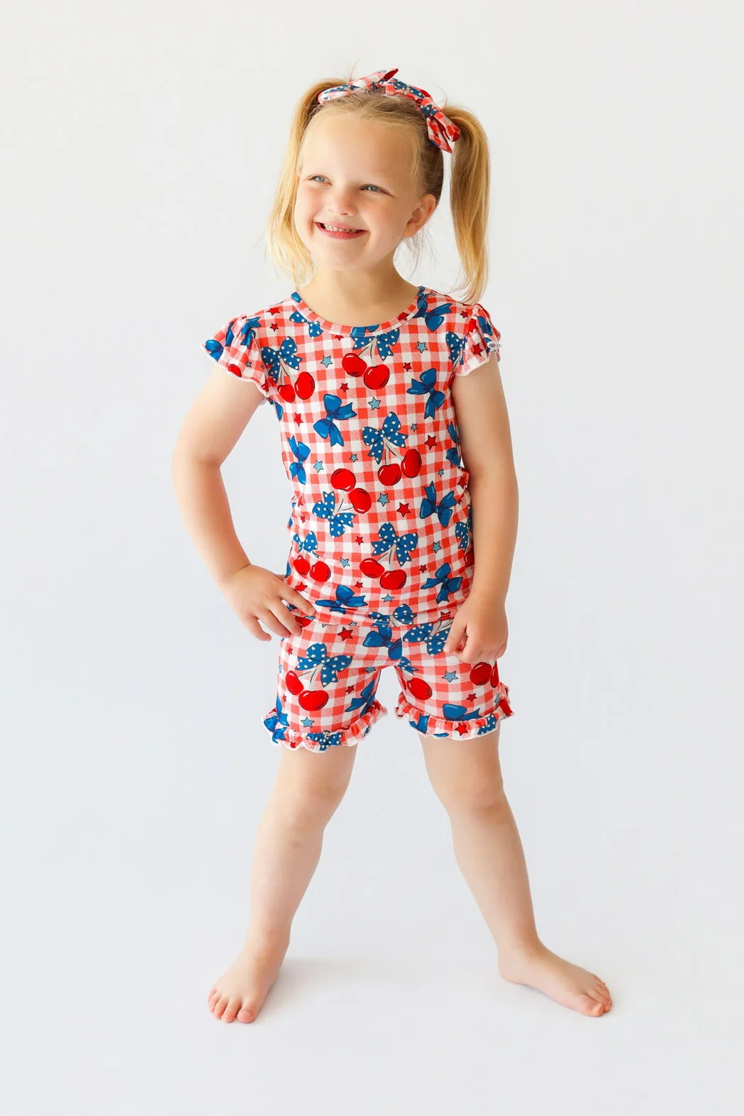STAR-SPANGLED CHERRIES DREAM RUFFLE SHORT SET - Image 5