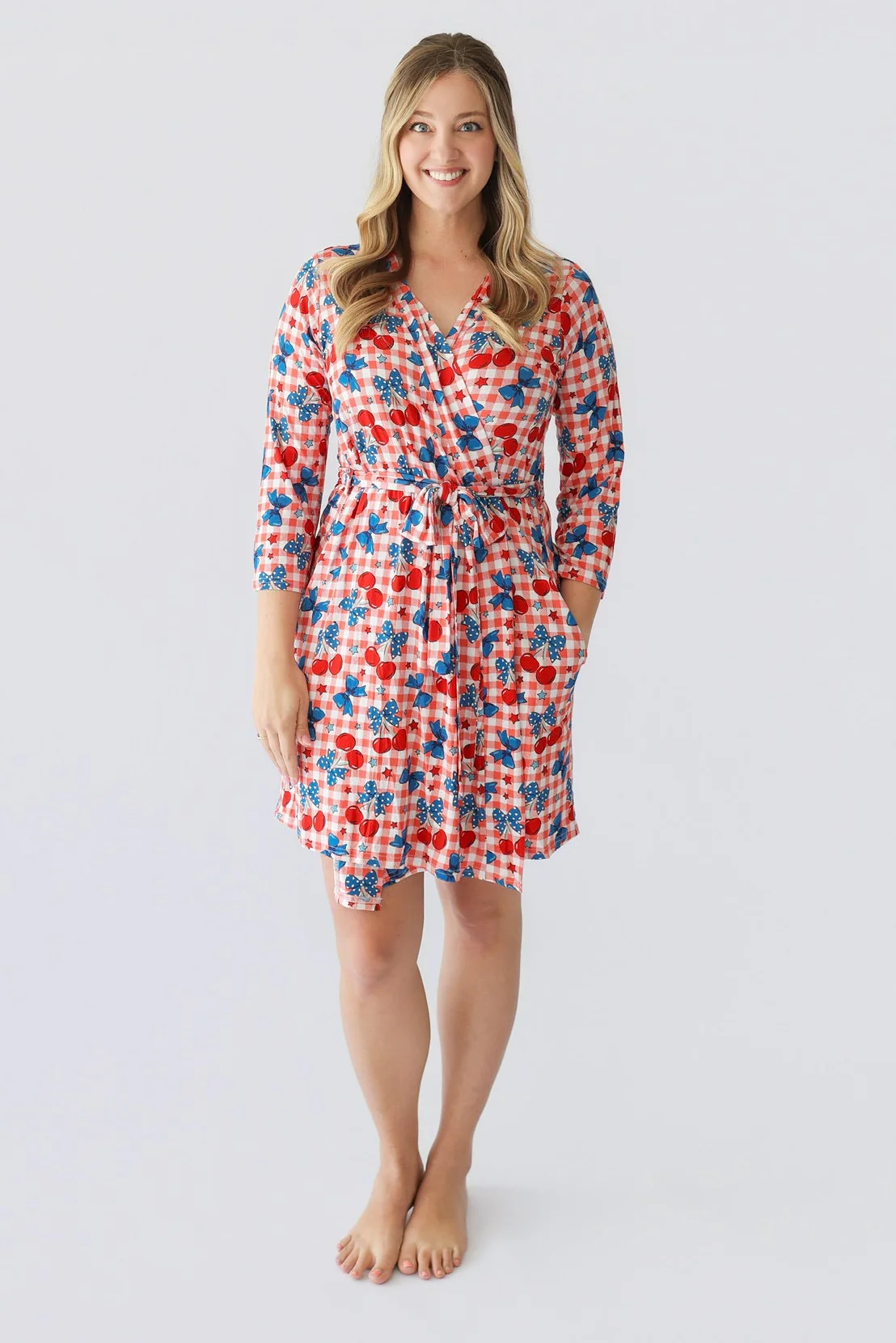 STAR-SPANGLED CHERRIES WOMEN'S DREAM ROBE - Image 4
