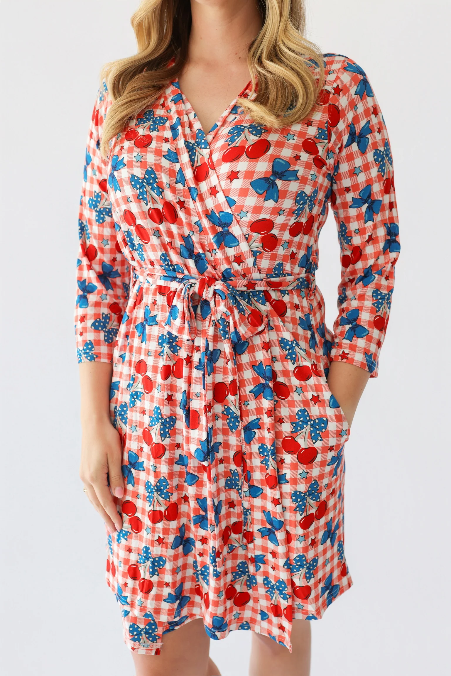 STAR-SPANGLED CHERRIES WOMEN'S DREAM ROBE - Image 5
