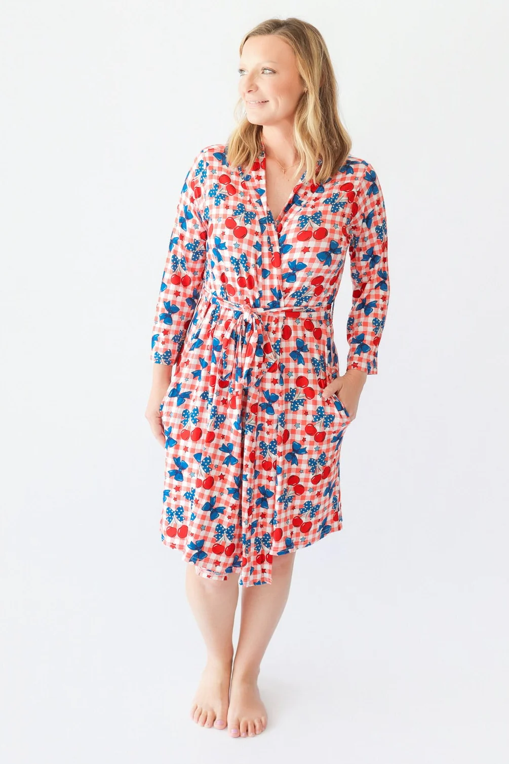 STAR-SPANGLED CHERRIES WOMEN'S DREAM ROBE - Image 8