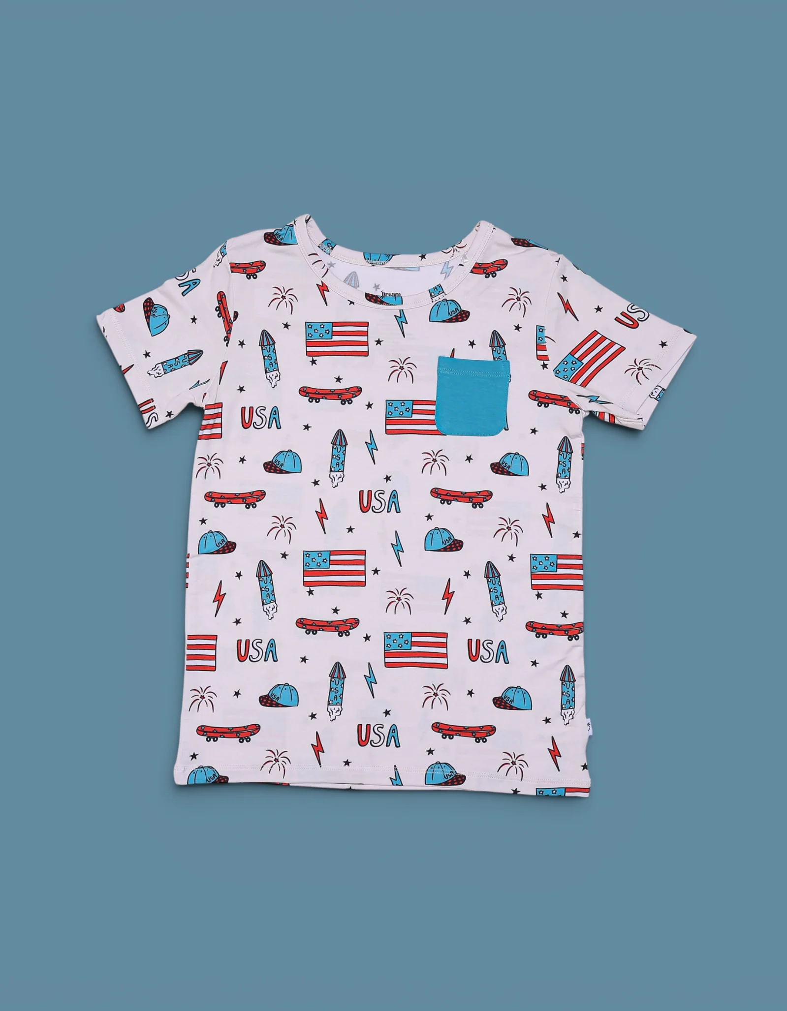 STAR-SPANGLED SKATE DREAM POCKET TEE - Image 2