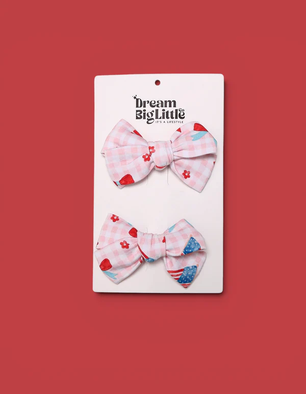 STAR-SPANGLED SWEETHEART DREAM BOW HAIR CLIPS - Image 2