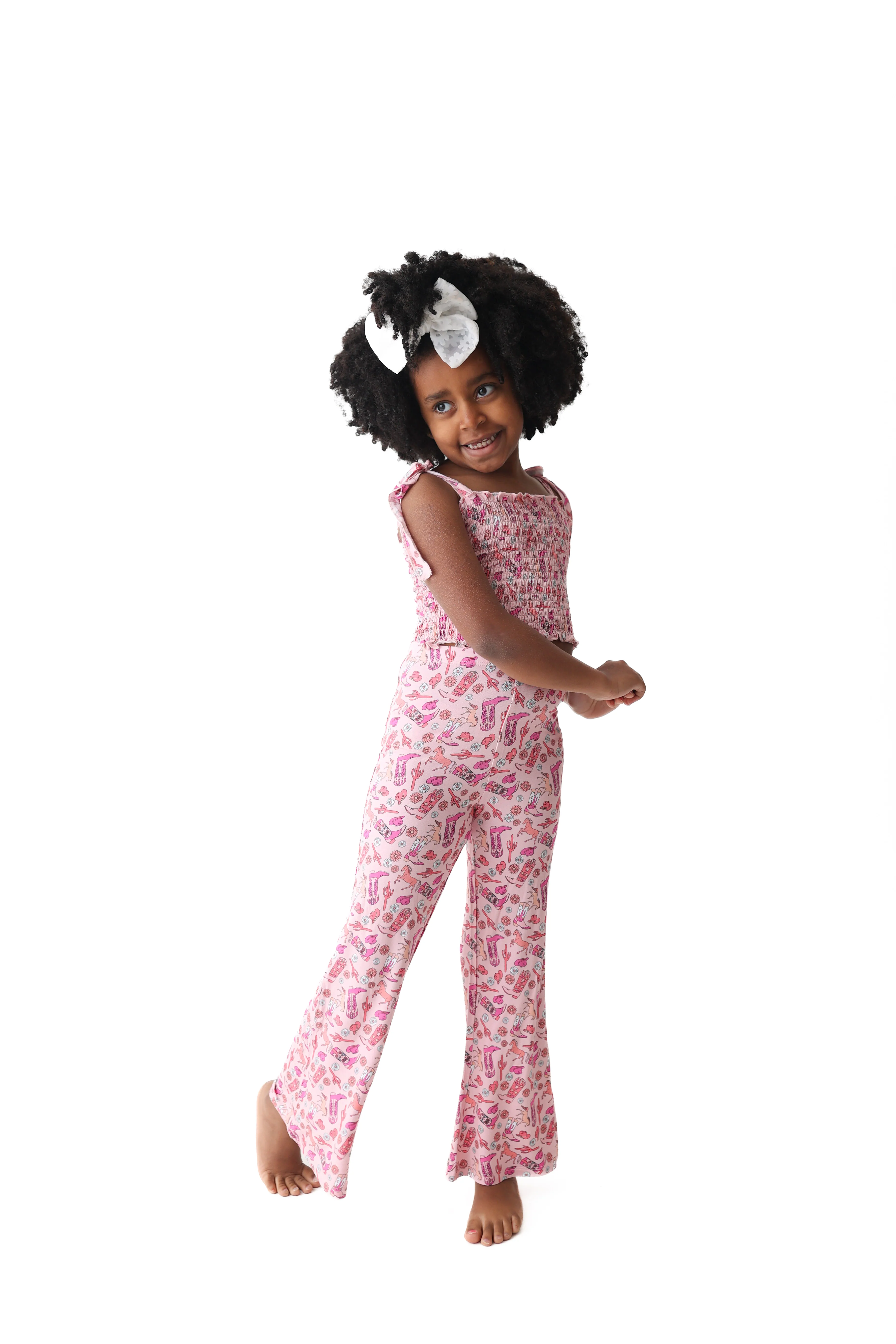 STAY WILD COWGIRL DREAM SMOCKED FLARE SET - Image 2