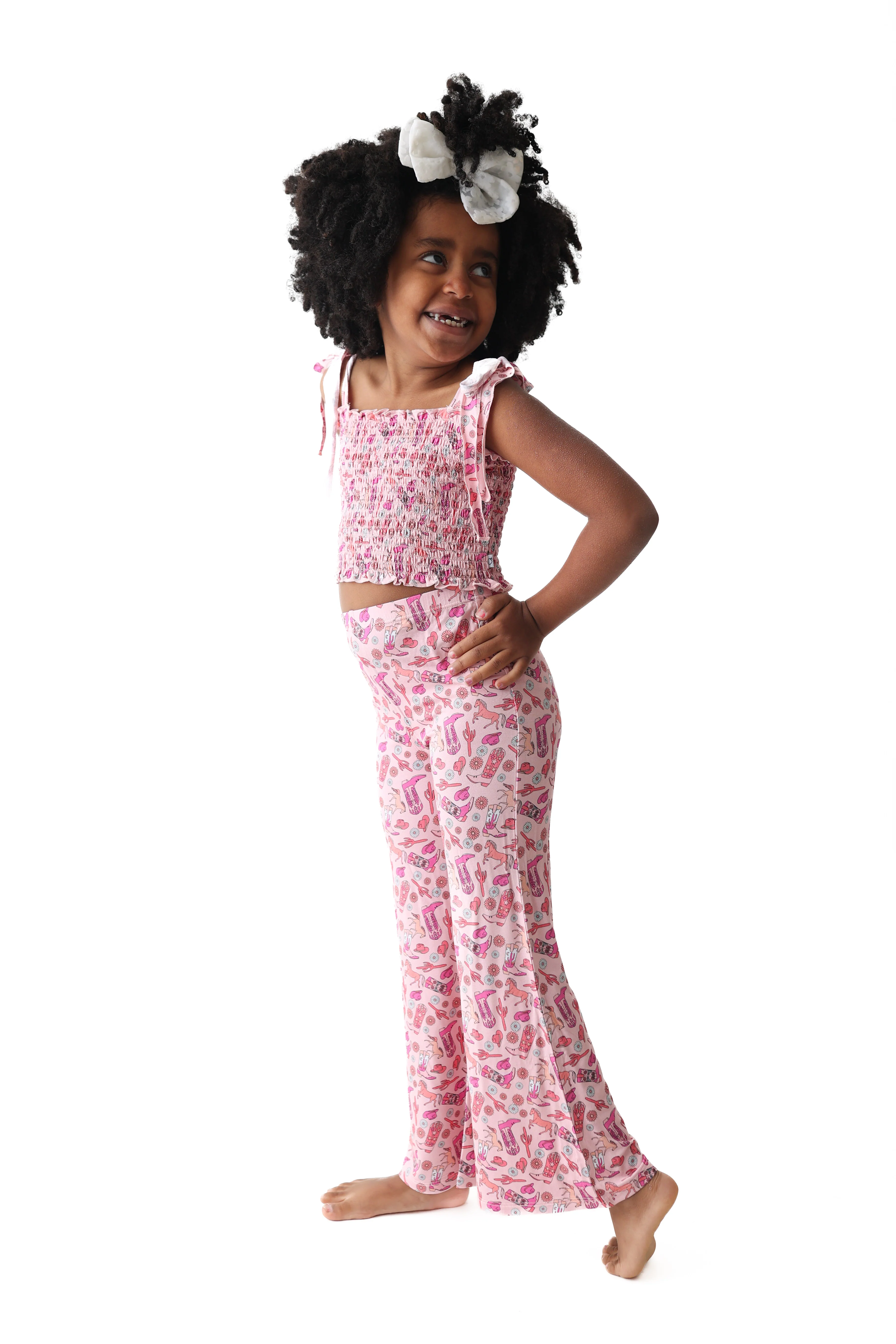 STAY WILD COWGIRL DREAM SMOCKED FLARE SET - Image 7