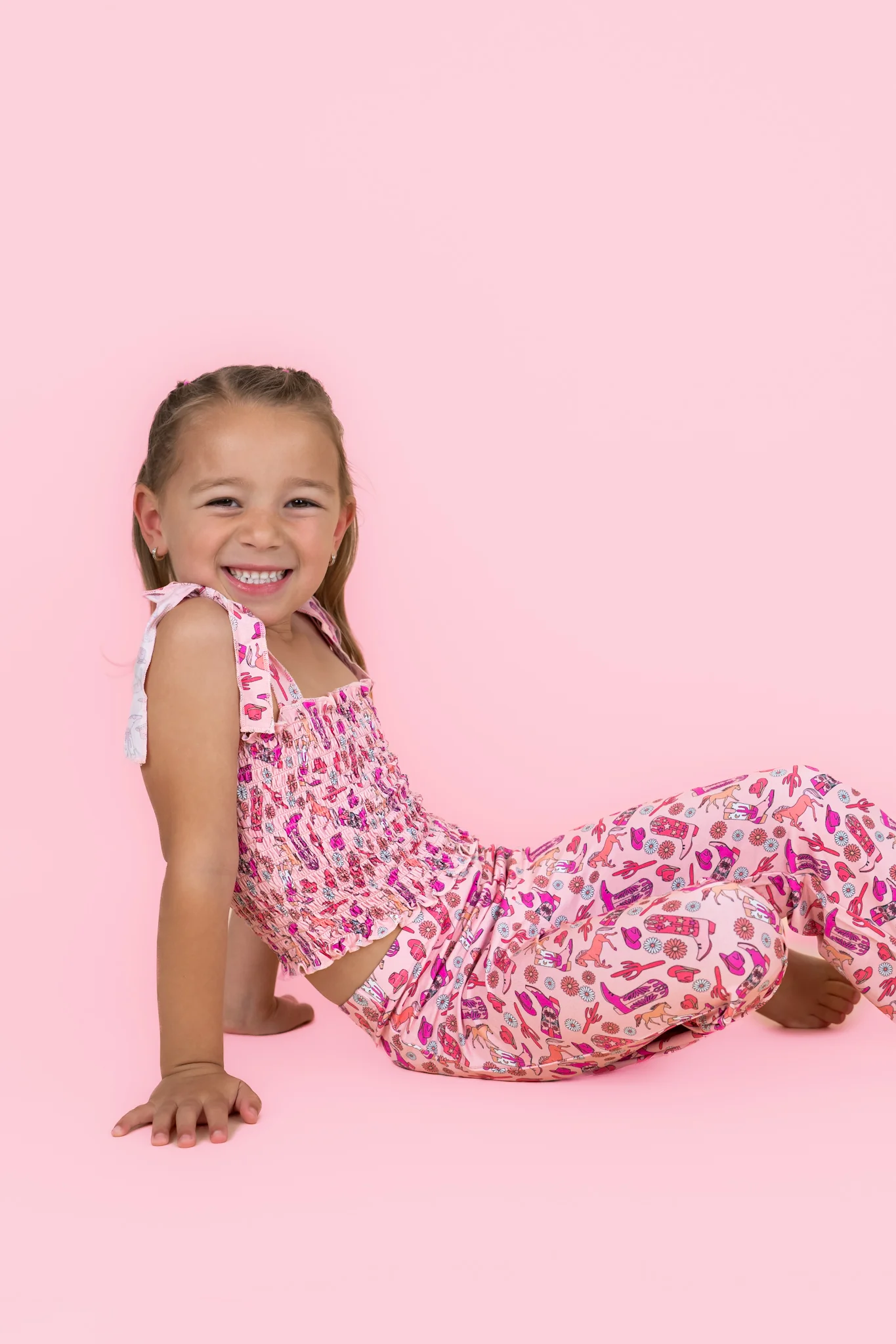 STAY WILD COWGIRL DREAM SMOCKED FLARE SET - Image 9