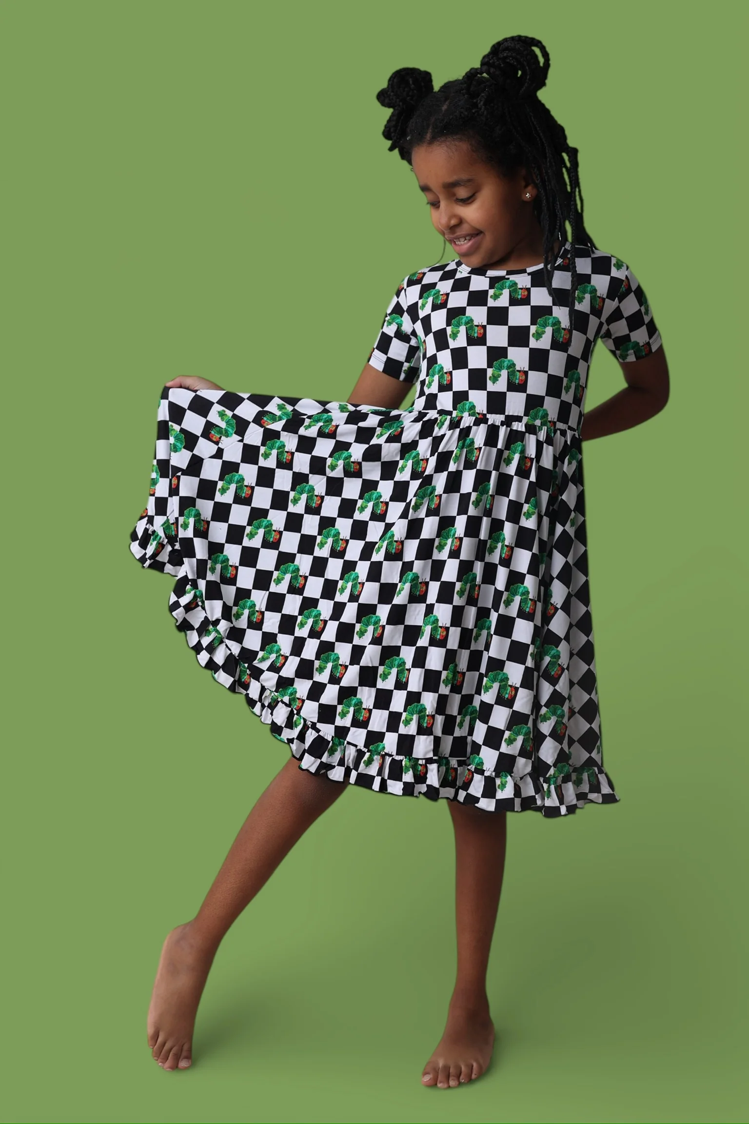 CATERPILLAR CHECK DREAM RUFFLE DRESS - Image 10
