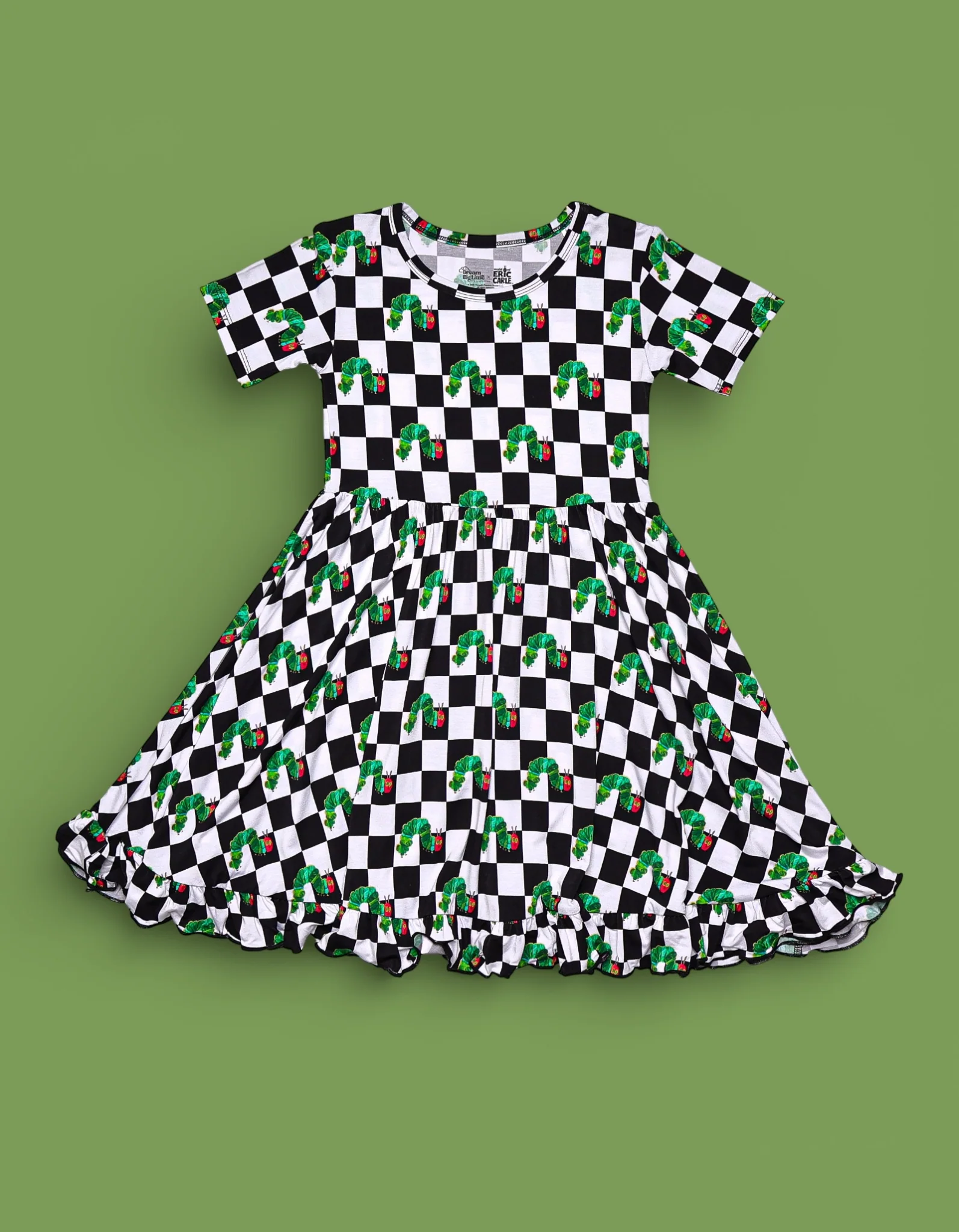 CATERPILLAR CHECK DREAM RUFFLE DRESS - Image 2