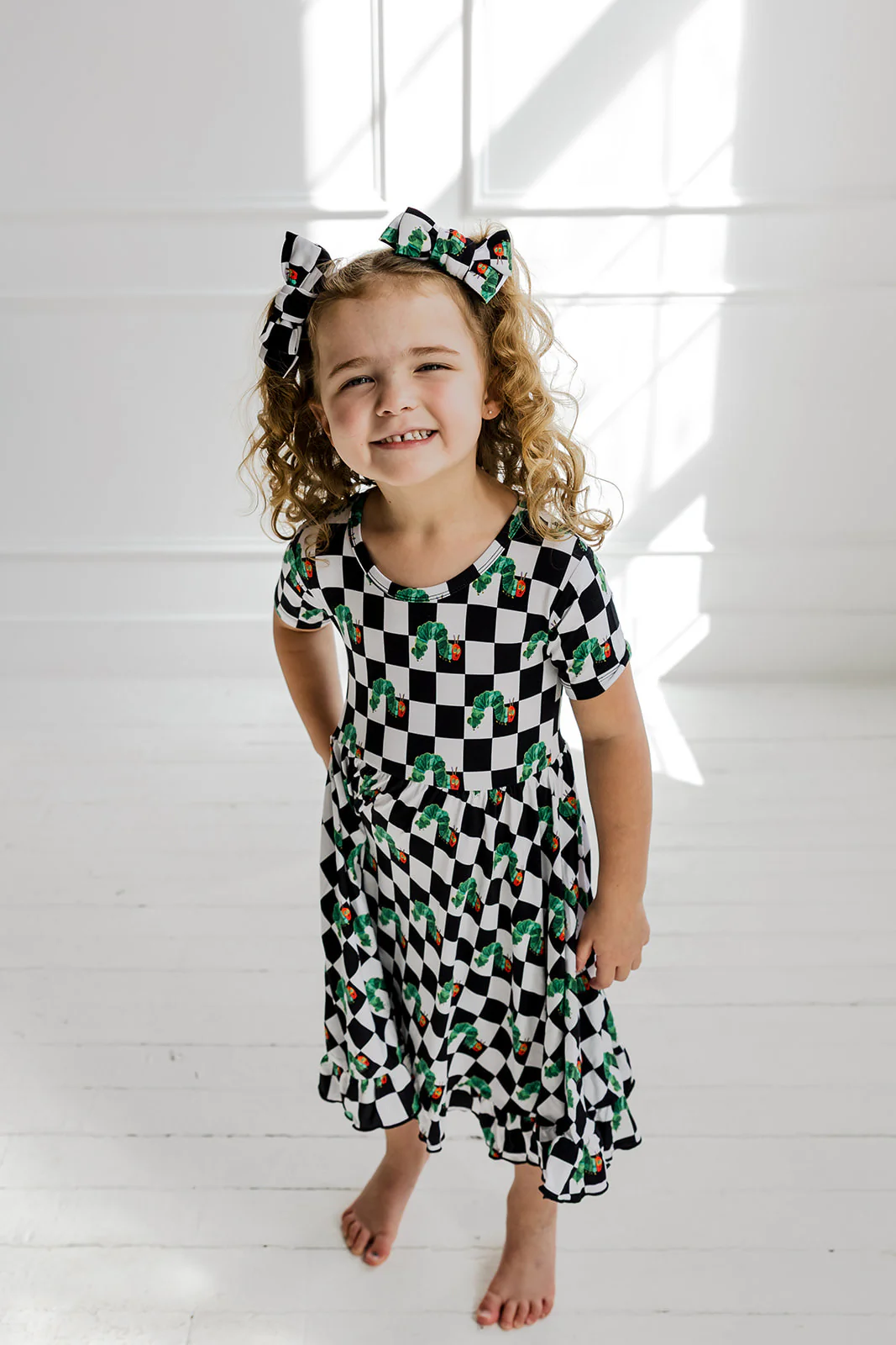 CATERPILLAR CHECK DREAM RUFFLE DRESS - Image 3