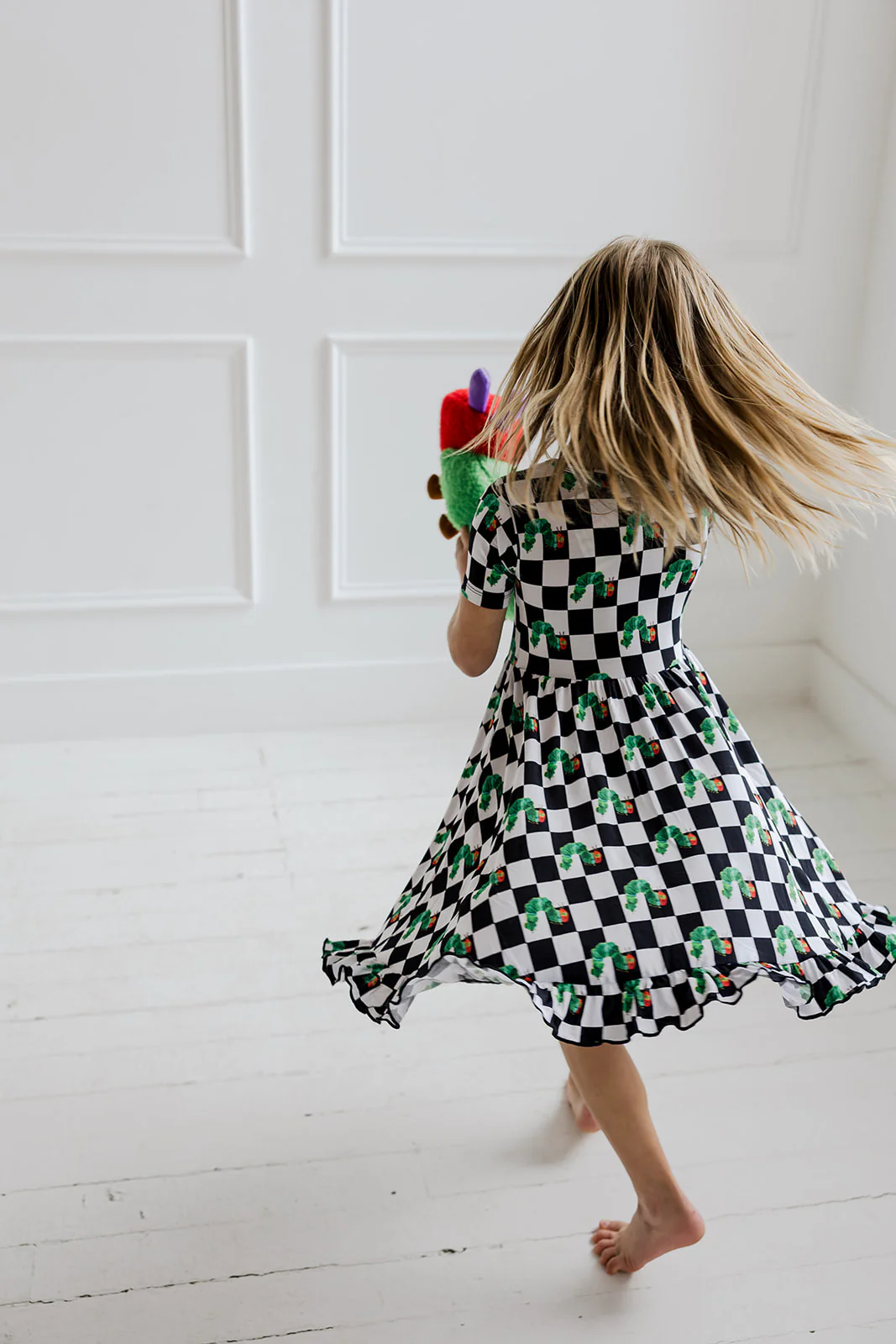 CATERPILLAR CHECK DREAM RUFFLE DRESS - Image 4